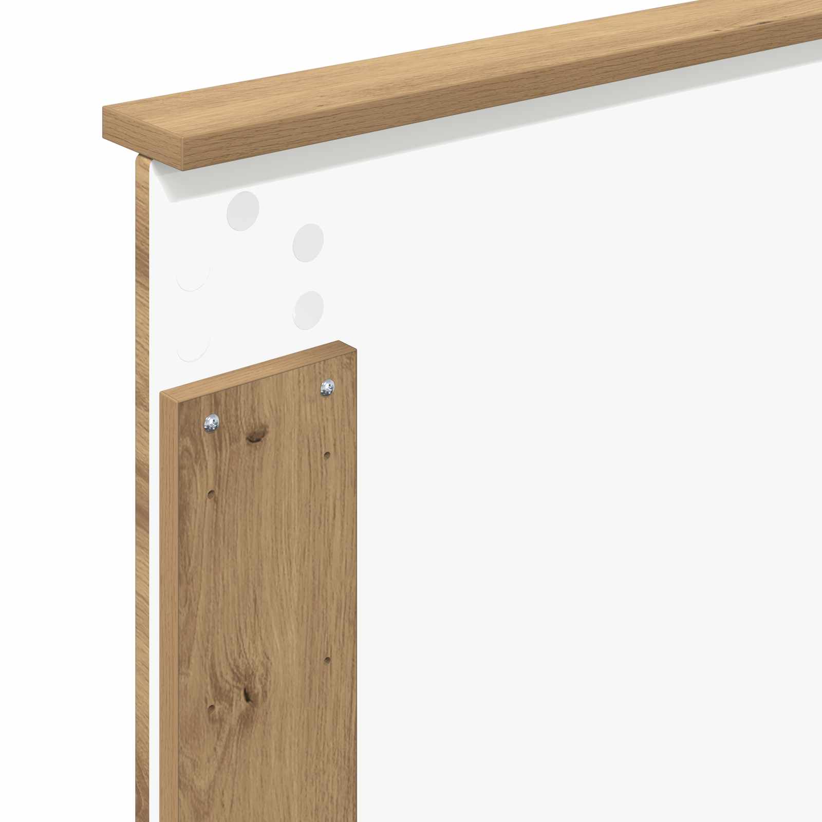 Bedframe met hoofdeinde Artisan Eiken 90 x 200 cm Bewerkt hout is nu te koop bij PeponiXL, paradijselijk wonen!