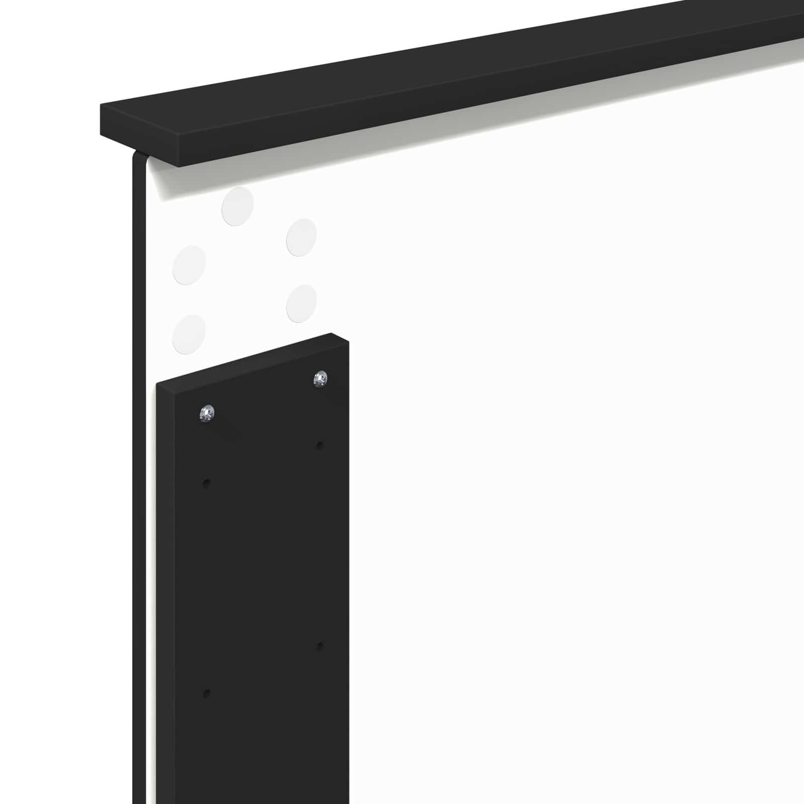 Bedframe met lade Zwart en Zilver 75 x 190 cm Bewerkt hout is nu te koop bij PeponiXL, paradijselijk wonen!