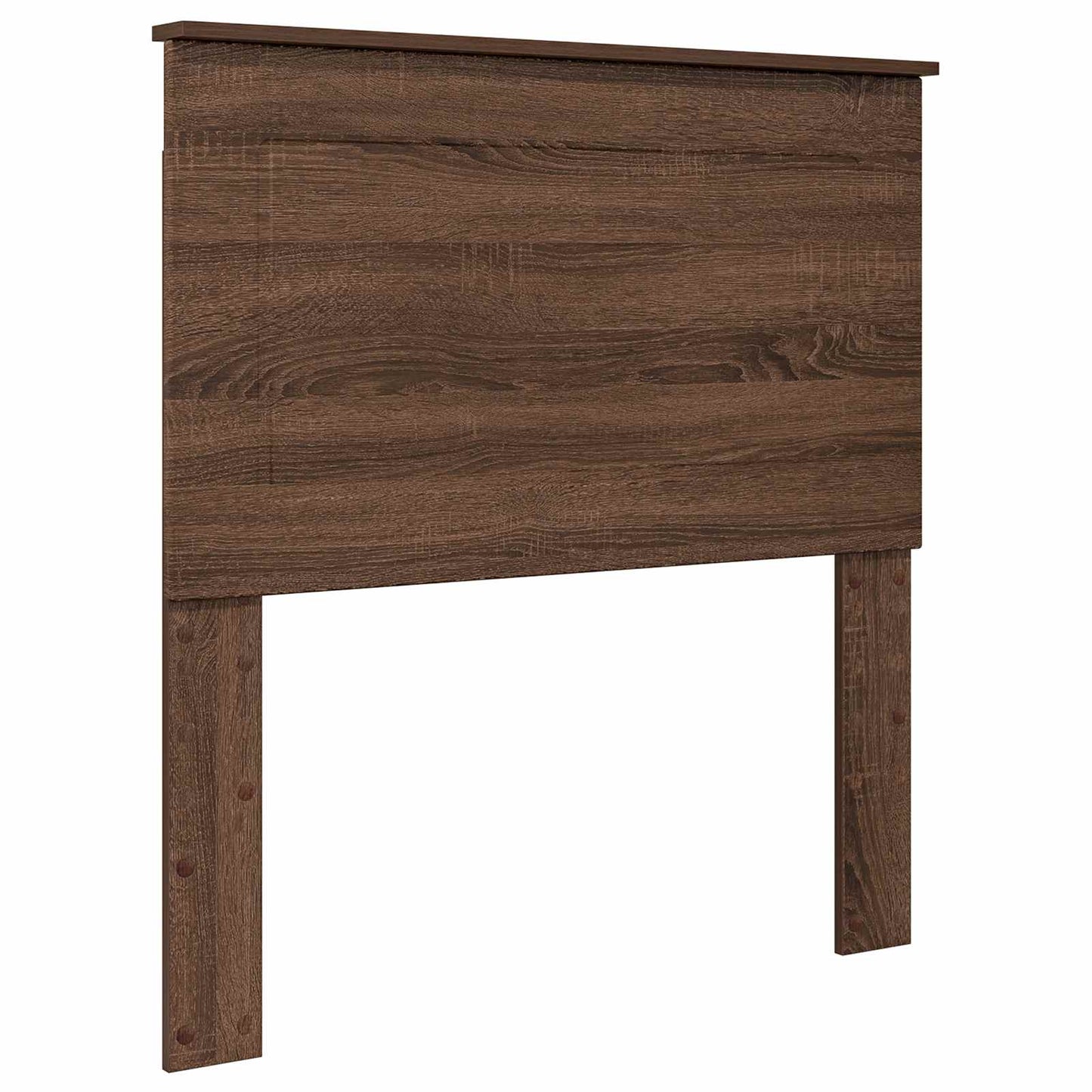 Bedframe Bruin Eiken en Zilver 75 x 190 cm Bewerkt hout is nu te koop bij PeponiXL, paradijselijk wonen!