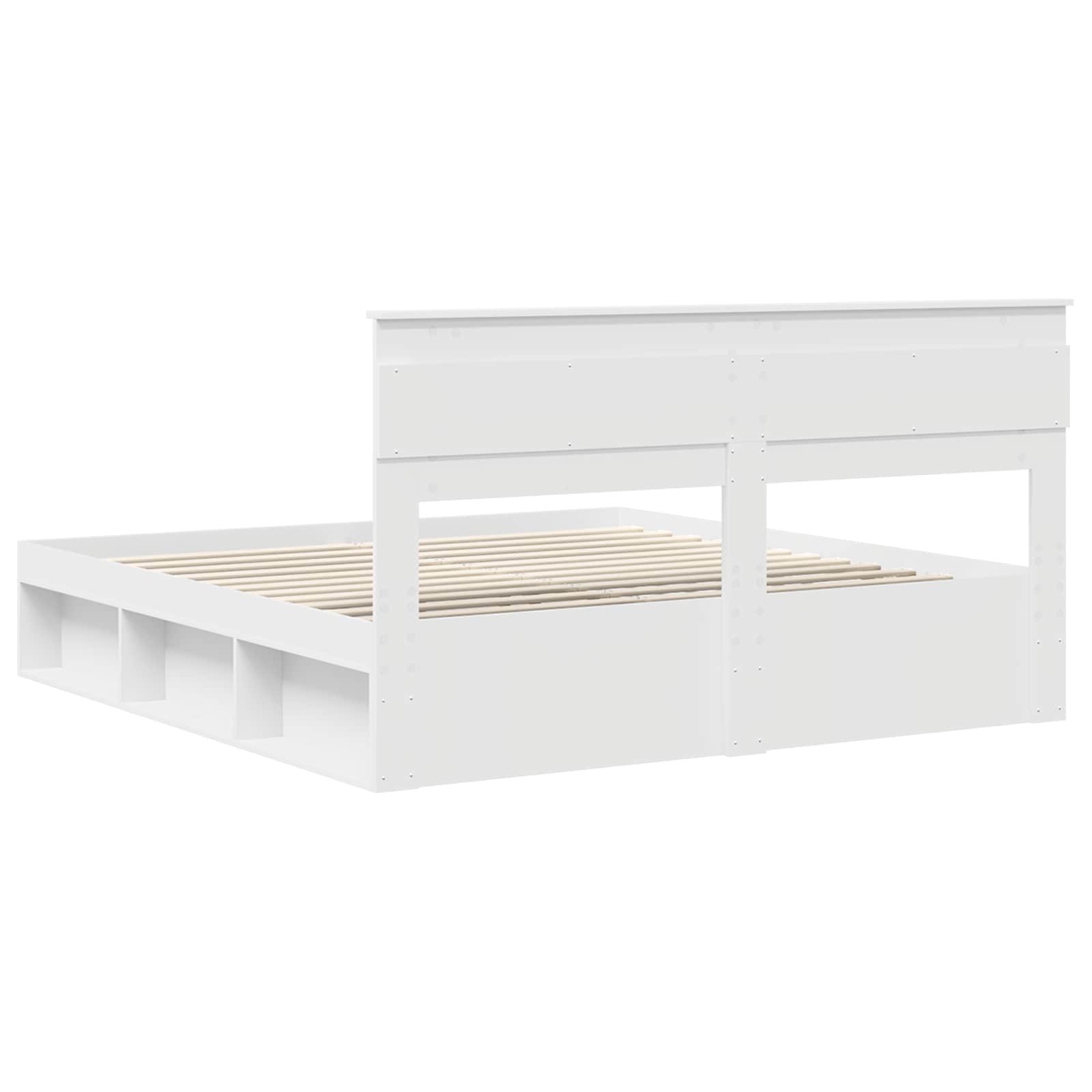 Bedframe met hoofdeinde Wit 180 x 200 cm Massief grenenhout is nu te koop bij PeponiXL, paradijselijk wonen!