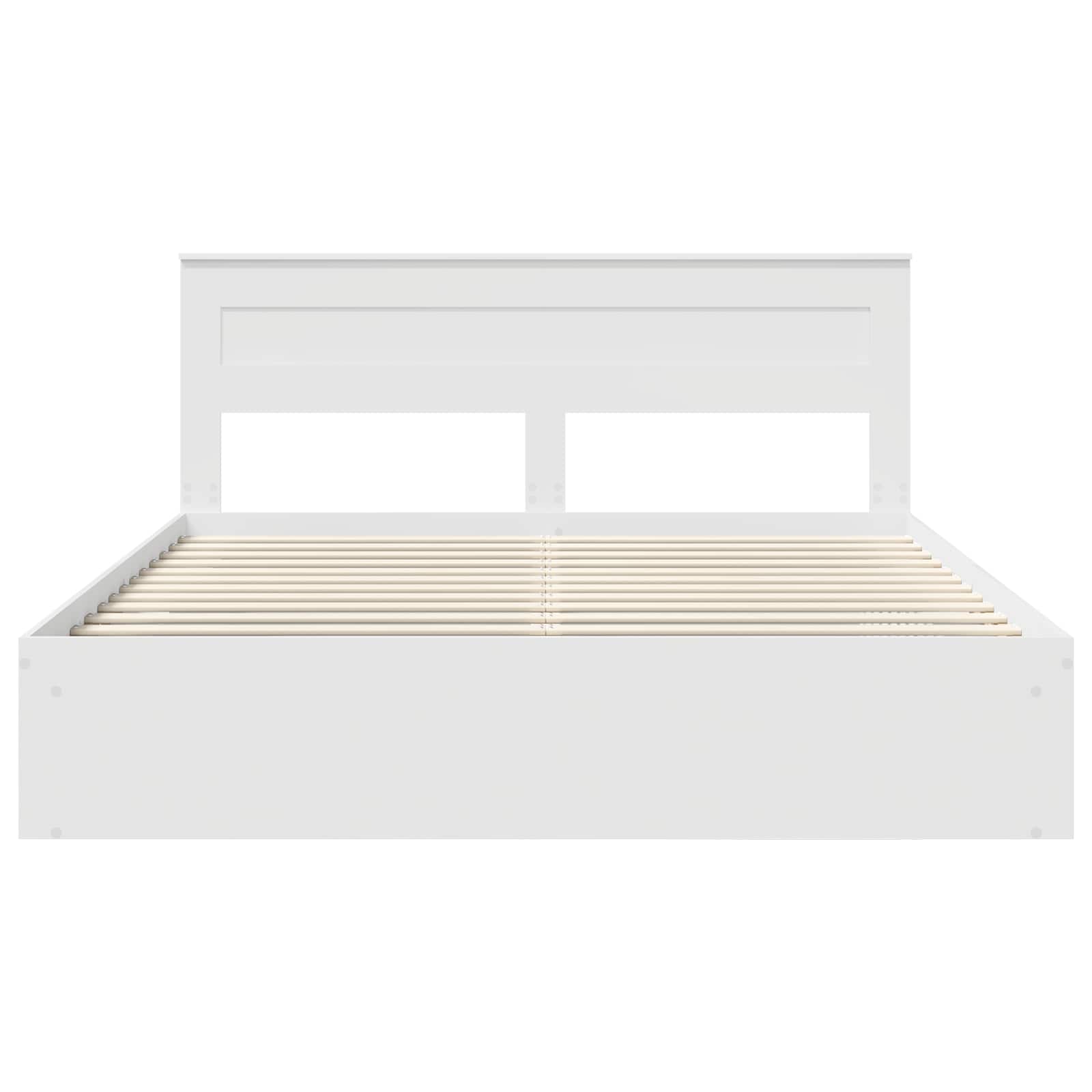 Bedframe met hoofdeinde Wit 180 x 200 cm Massief grenenhout is nu te koop bij PeponiXL, paradijselijk wonen!