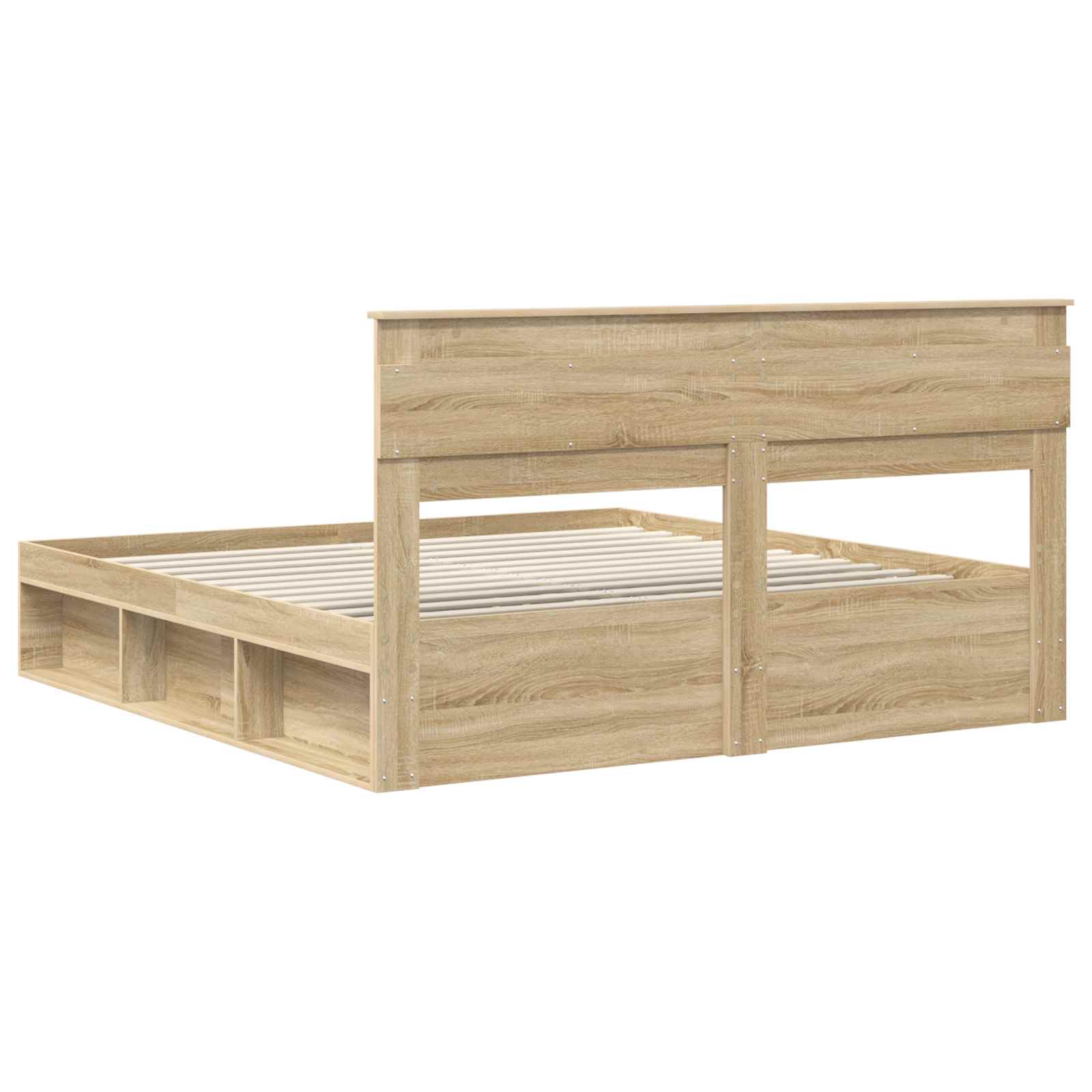 Bedframe met hoofdeinde Sonoma 180 x 200 cm Massief grenenhout is nu te koop bij PeponiXL, paradijselijk wonen!