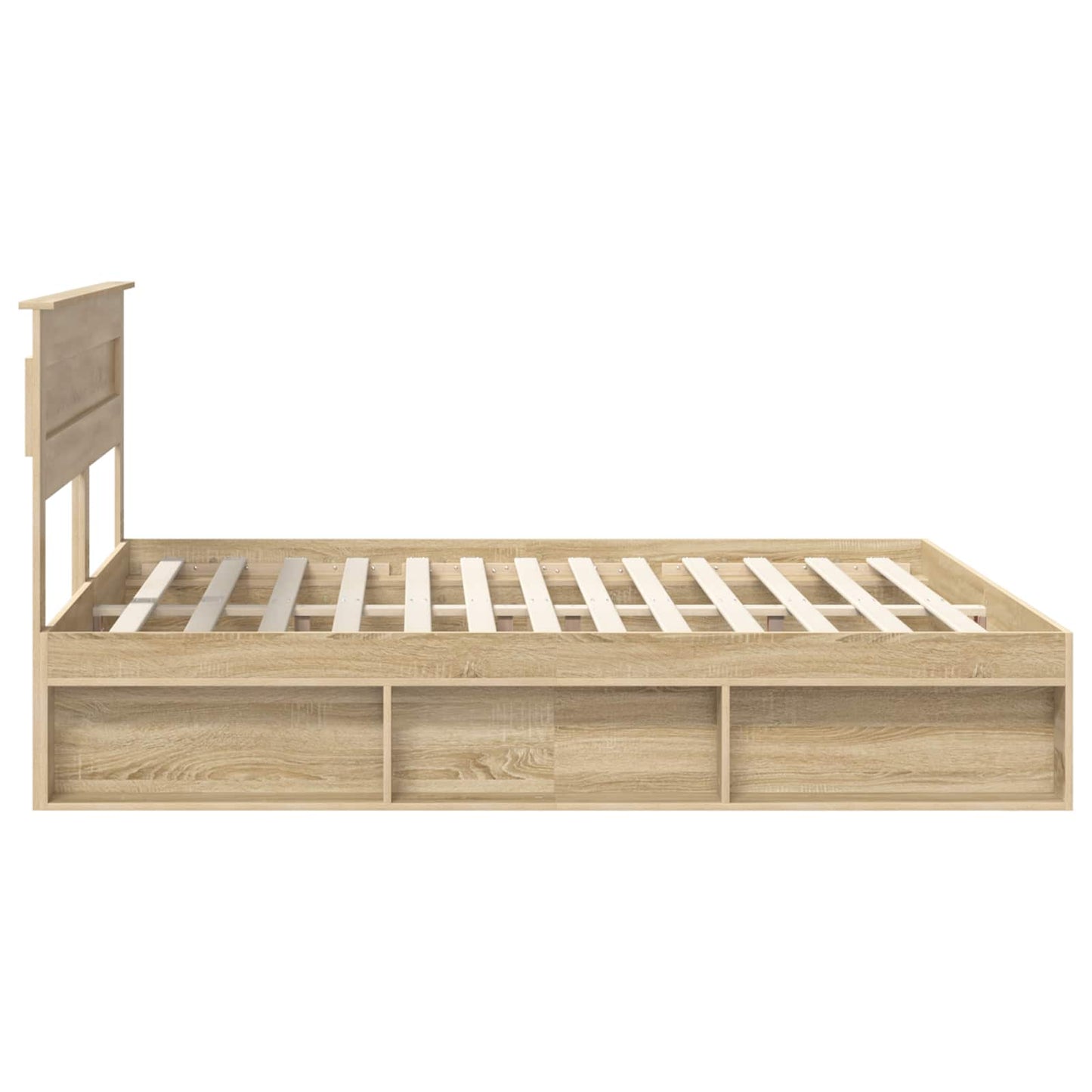 Bedframe met hoofdeinde Sonoma 180 x 200 cm Massief grenenhout is nu te koop bij PeponiXL, paradijselijk wonen!