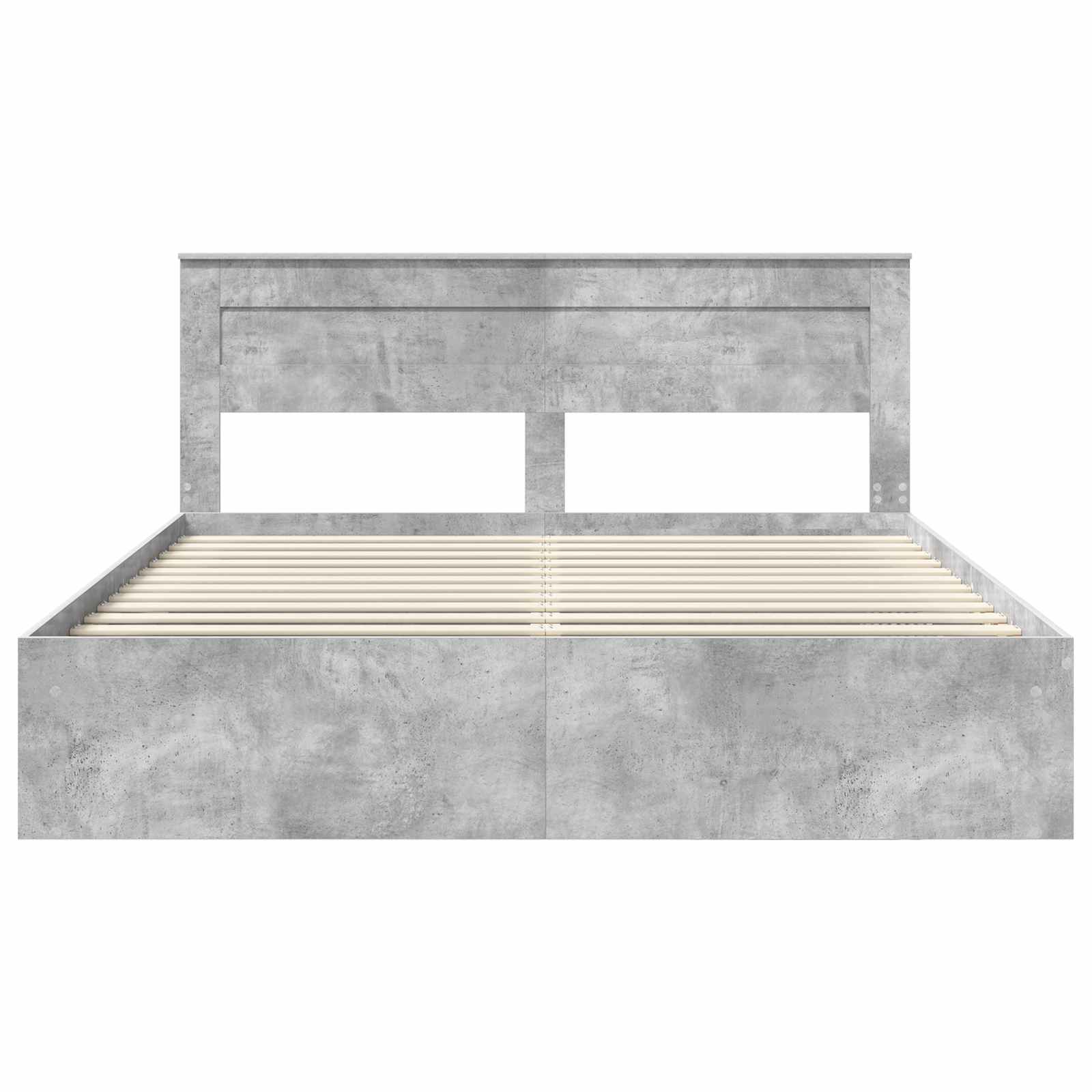 Bedframe met hoofdeinde Beton 180 x 200 cm Massief grenenhout is nu te koop bij PeponiXL, paradijselijk wonen!