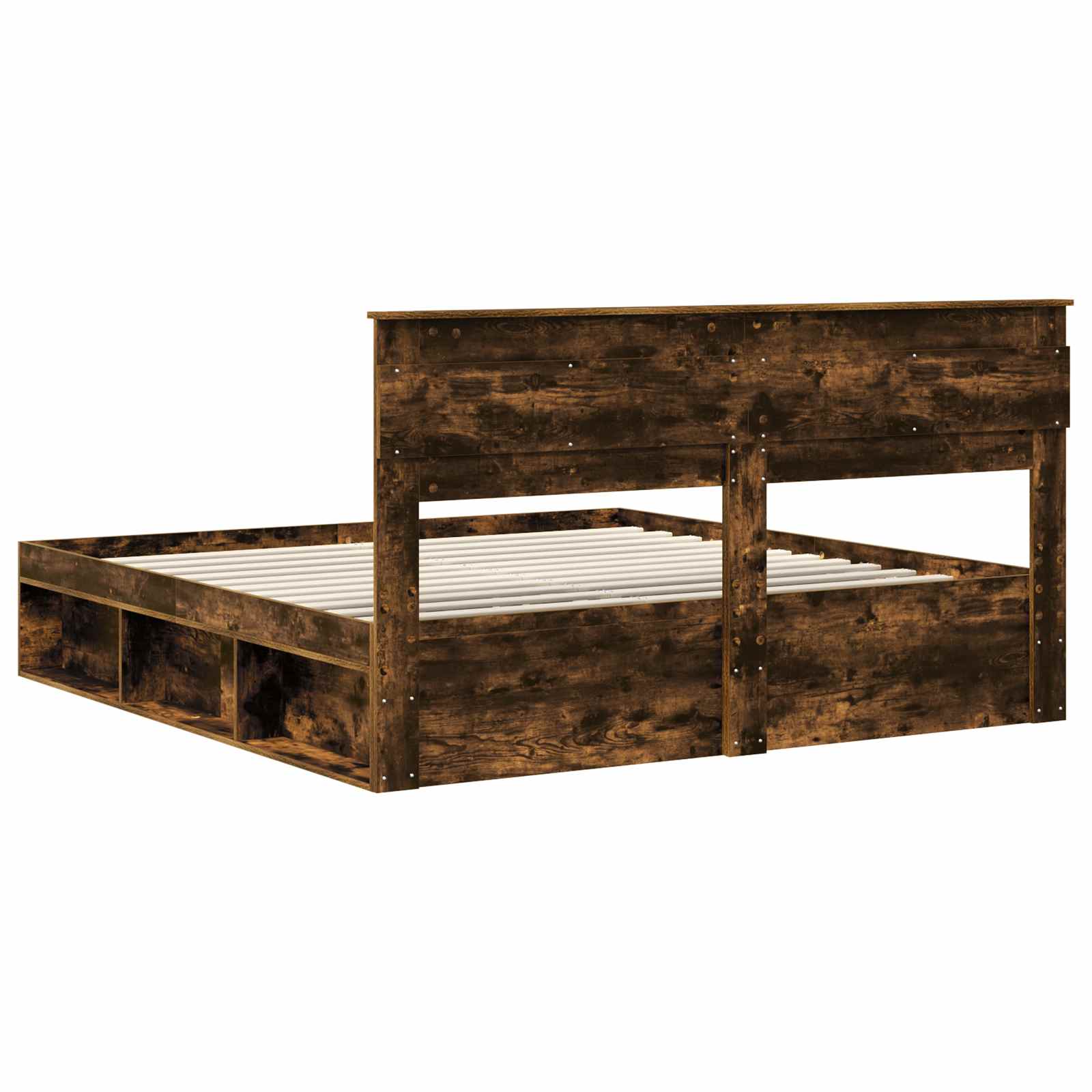 Bedframe Gerookt eiken 180 x 200 cm Massief grenenhout is nu te koop bij PeponiXL, paradijselijk wonen!