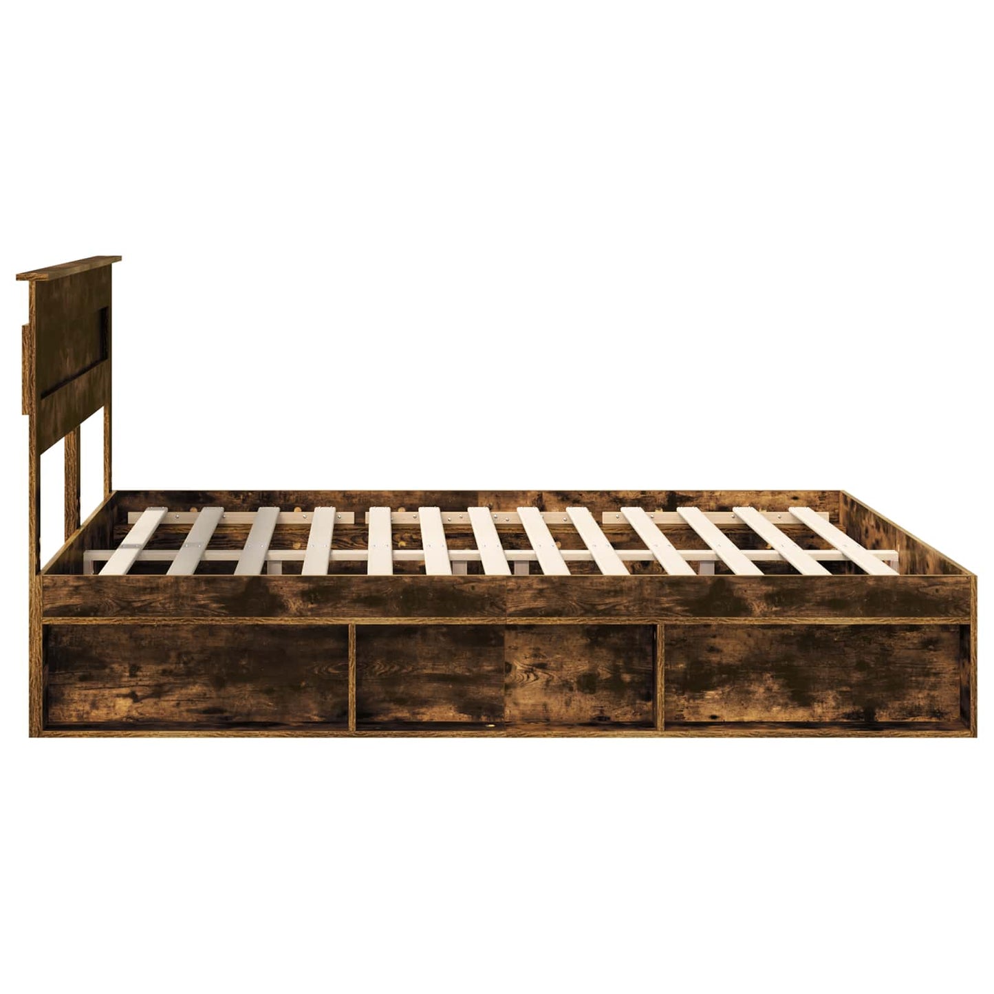 Bedframe Gerookt eiken 180 x 200 cm Massief grenenhout is nu te koop bij PeponiXL, paradijselijk wonen!