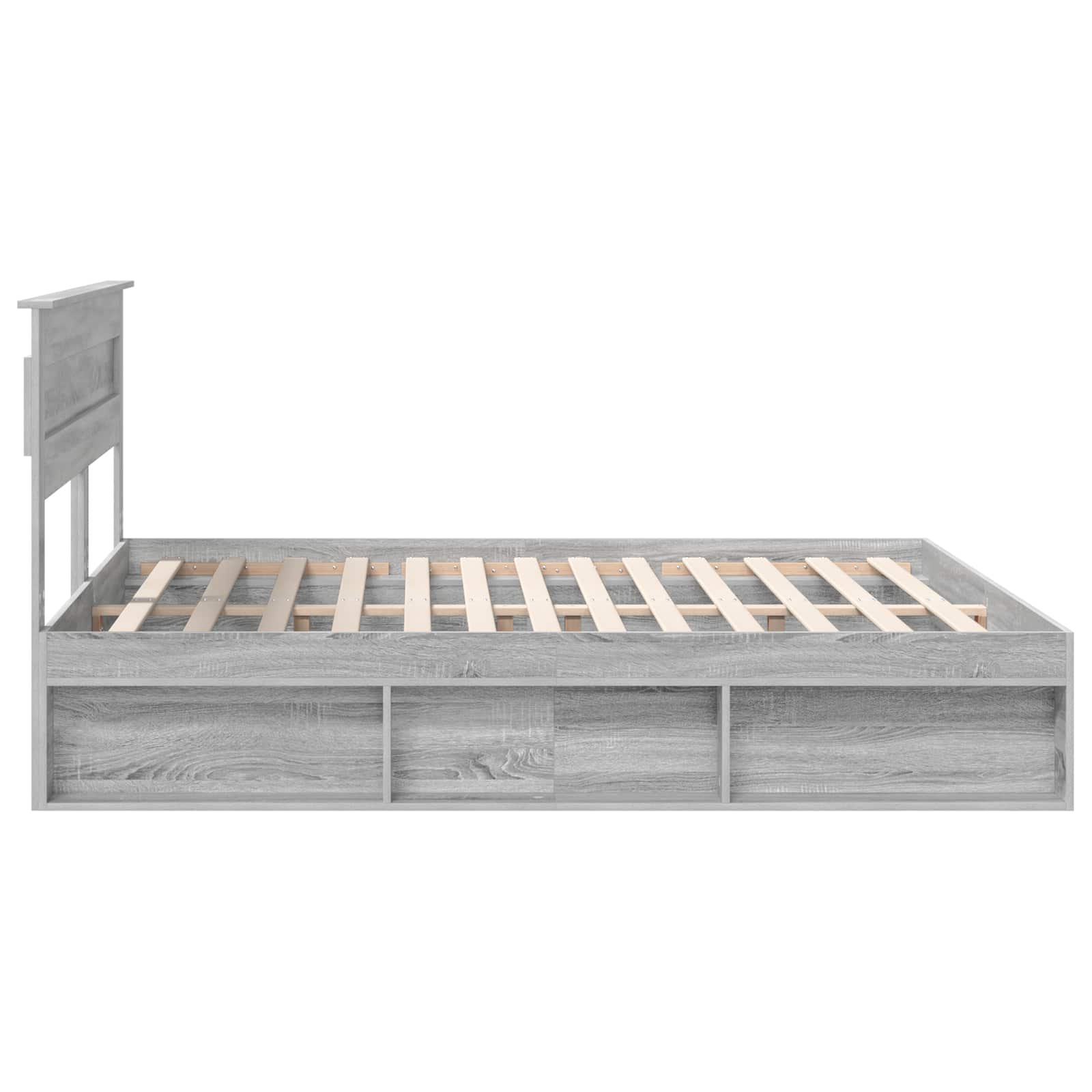 Bedframe Grijs Sonoma 180 x 200 cm Massief grenenhout is nu te koop bij PeponiXL, paradijselijk wonen!