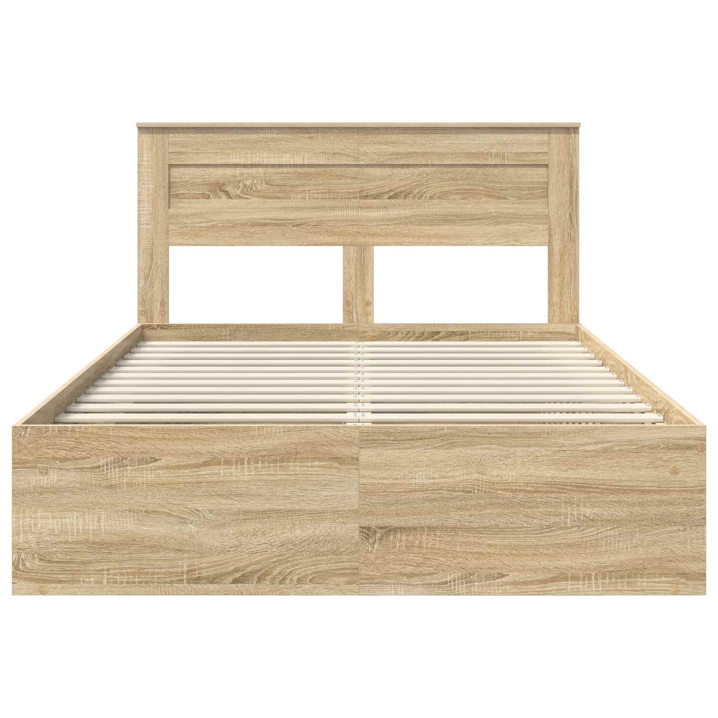 Bedframe Sonoma Eiken 150 x 200 cm Massief grenenhout is nu te koop bij PeponiXL, paradijselijk wonen!