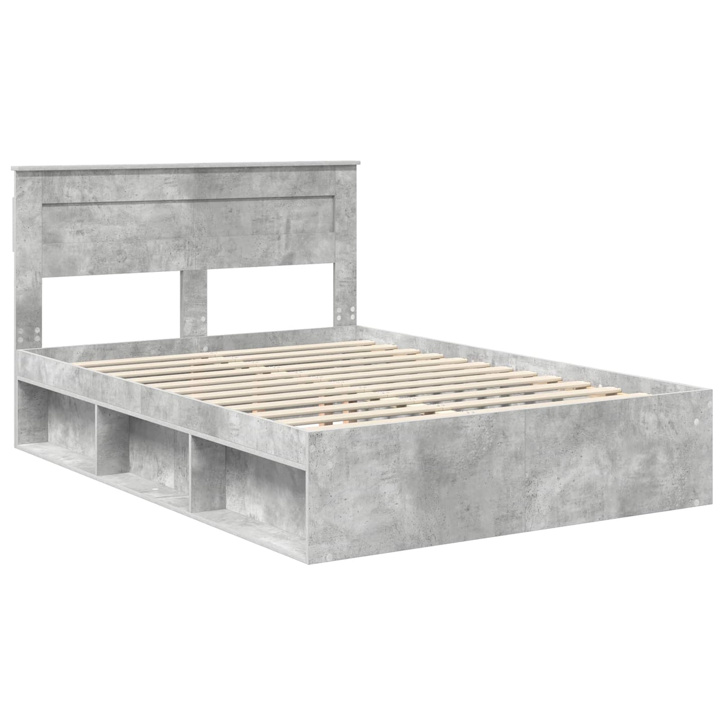 Bedframe Concerte Grijs 150 x 200 cm Massief grenenhout is nu te koop bij PeponiXL, paradijselijk wonen!