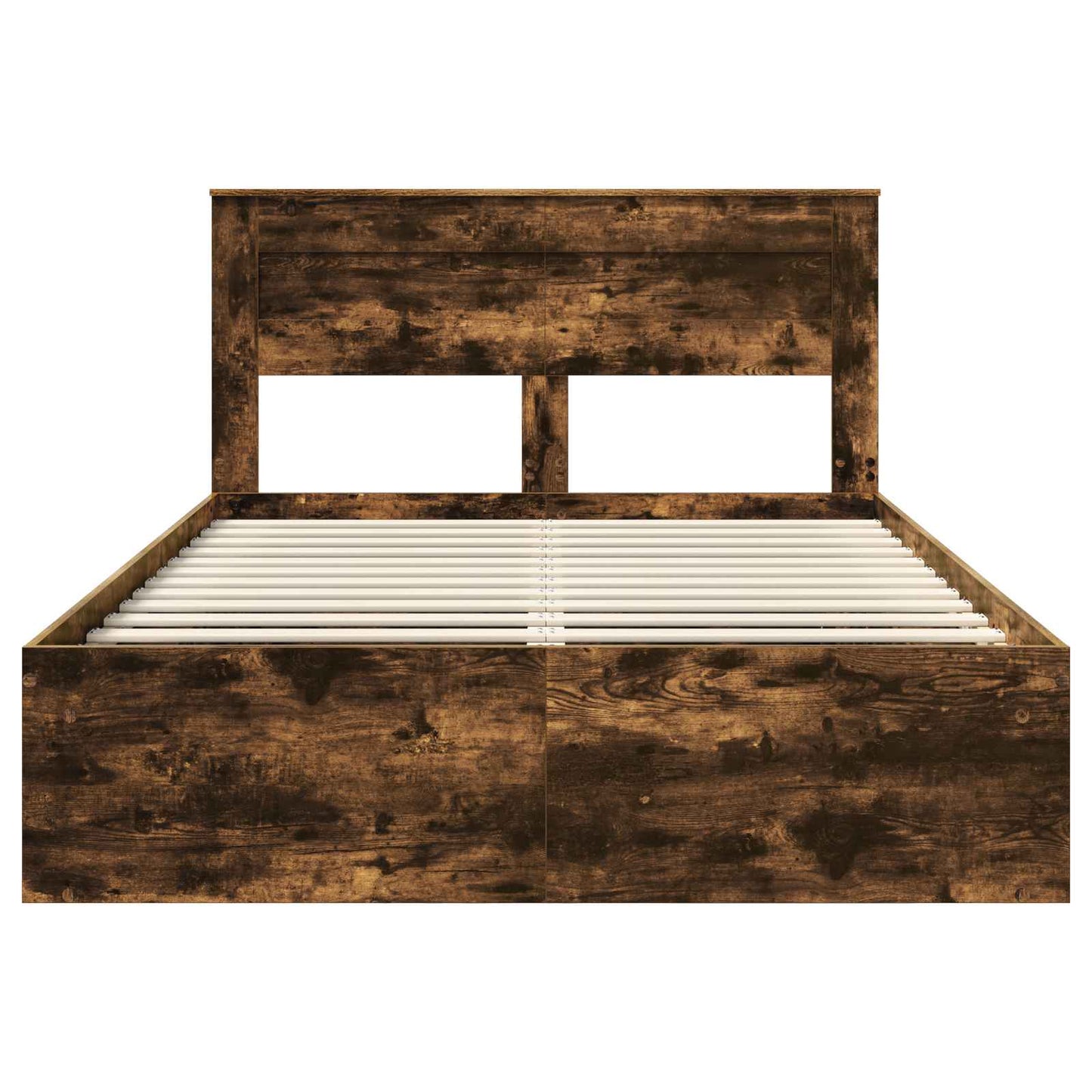 Bedframe Gerookt eiken 150 x 200 cm Massief grenenhout is nu te koop bij PeponiXL, paradijselijk wonen!