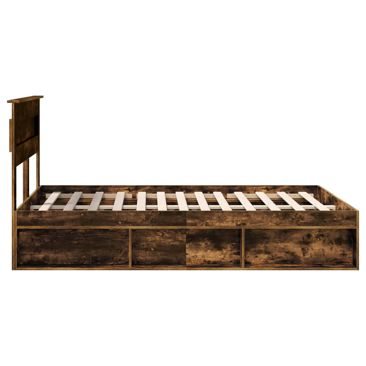 Bedframe Gerookt eiken 150 x 200 cm Massief grenenhout is nu te koop bij PeponiXL, paradijselijk wonen!