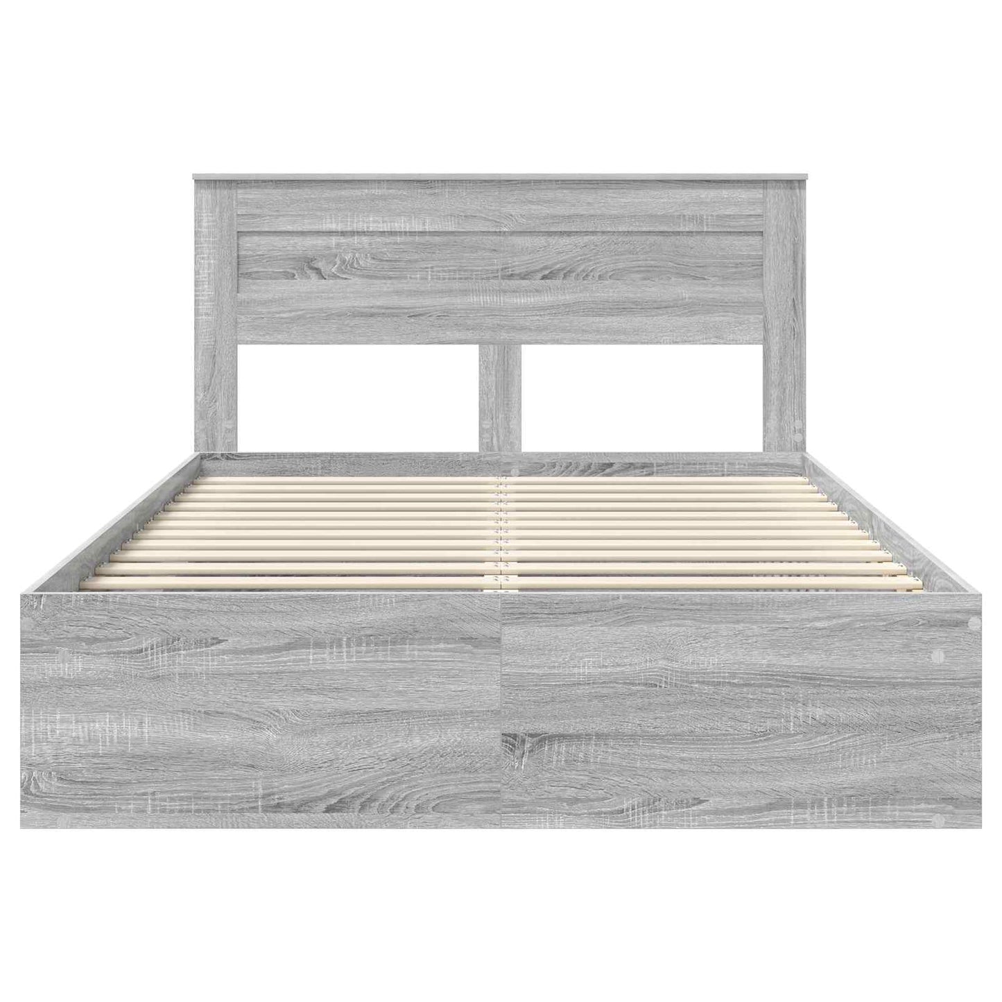 Bedframe Grijs Sonoma 150 x 200 cm Massief grenenhout is nu te koop bij PeponiXL, paradijselijk wonen!