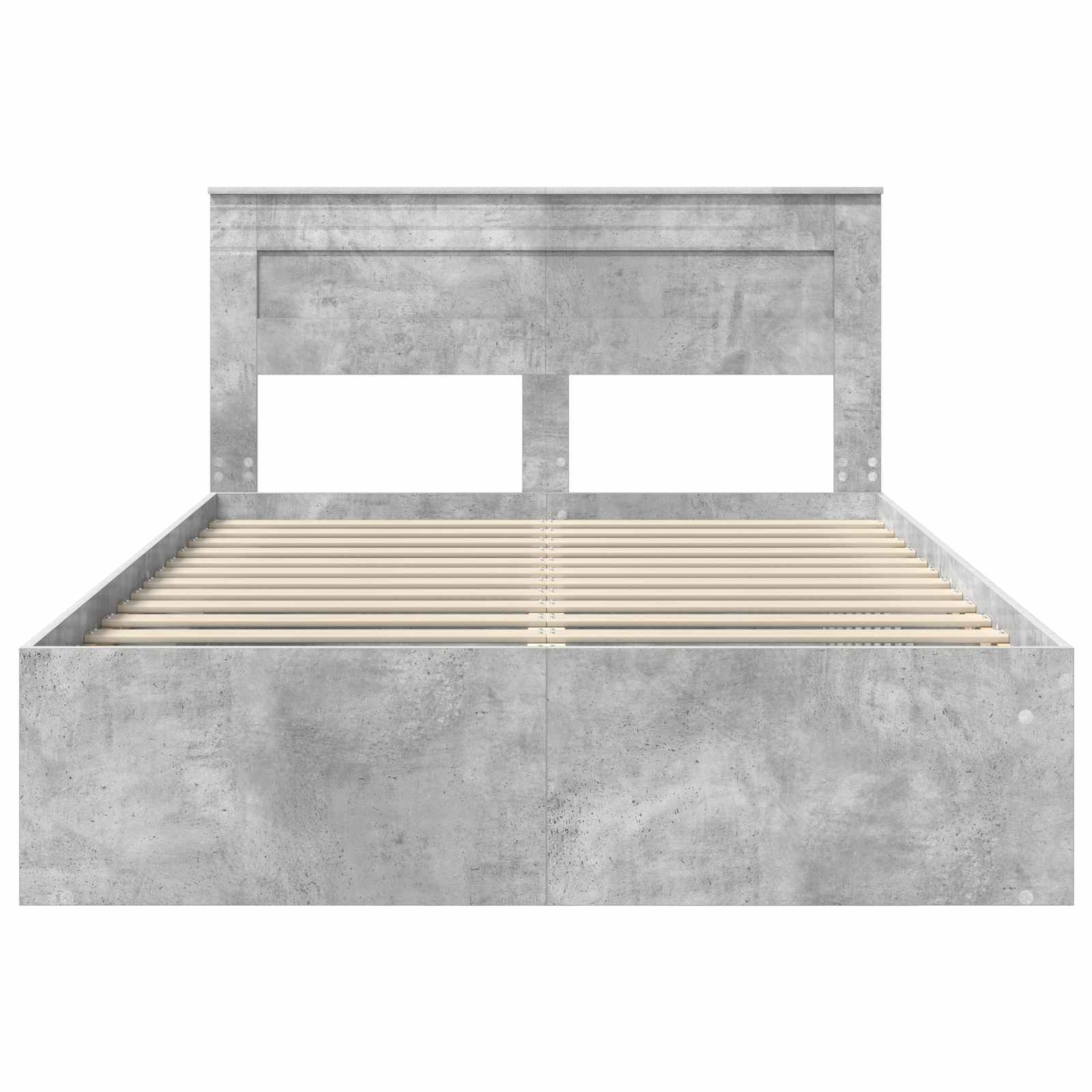 Bedframe met hoofdeinde Beton 140 x 190 cm Massief grenenhout is nu te koop bij PeponiXL, paradijselijk wonen!