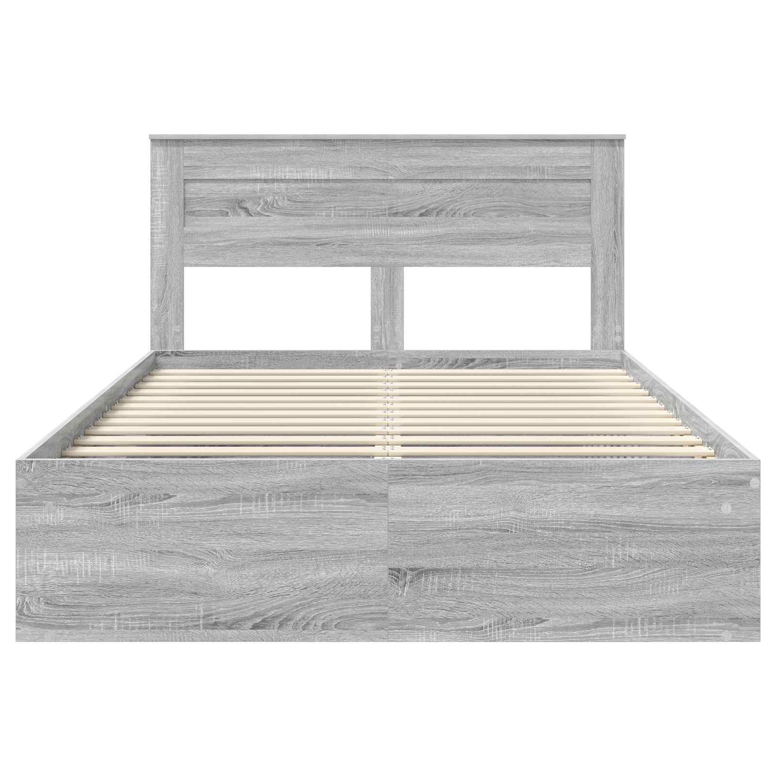 Bedframe Grijs Sonoma 140 x 190 cm Massief grenenhout is nu te koop bij PeponiXL, paradijselijk wonen!