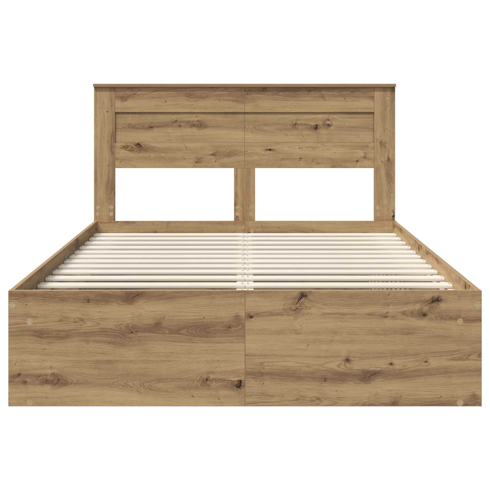 Bedframe Ambachtelijk eiken 140 x 190 cm Massief grenenhout is nu te koop bij PeponiXL, paradijselijk wonen!