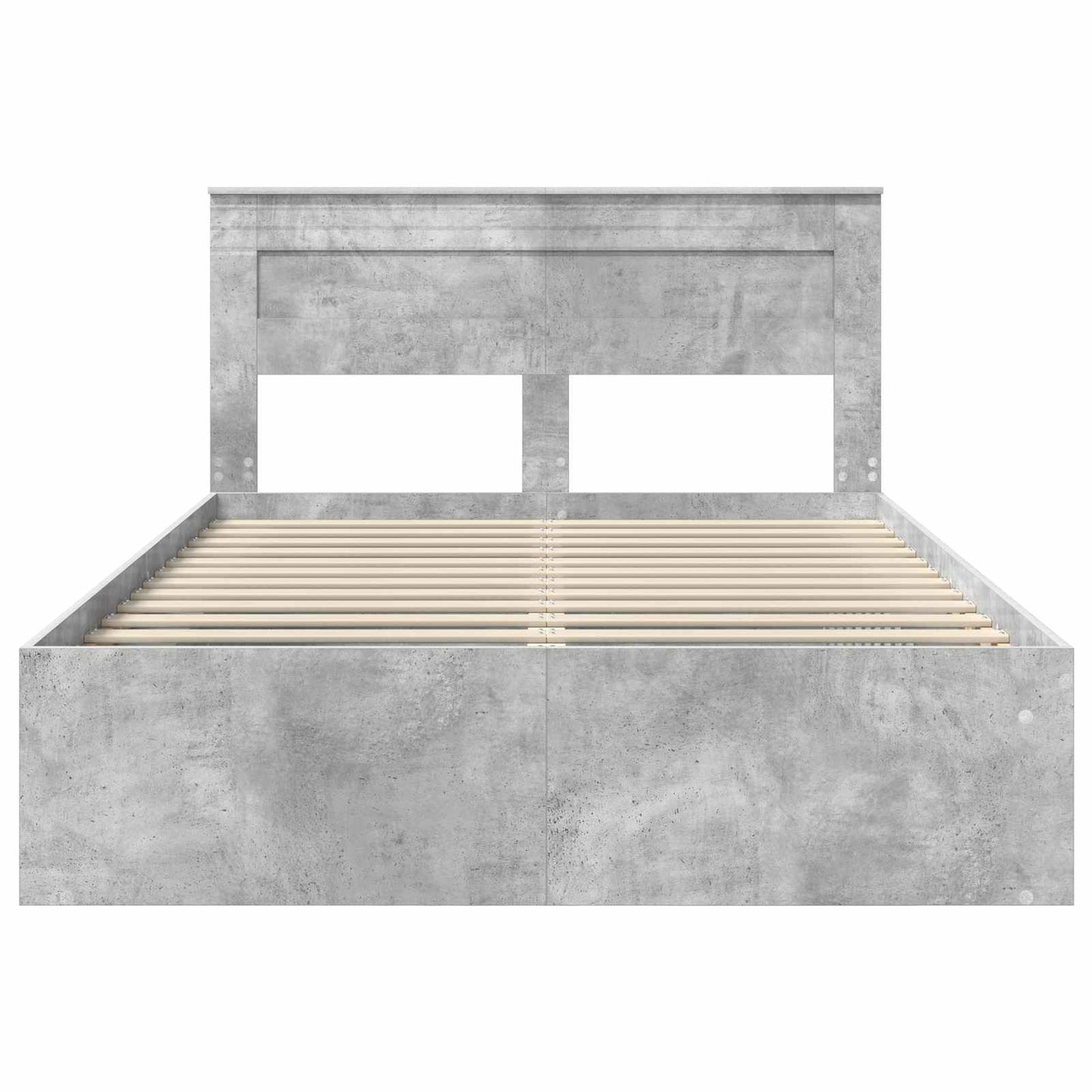 Bedframe met hoofdeinde Beton 140 x 200 cm Massief grenenhout is nu te koop bij PeponiXL, paradijselijk wonen!