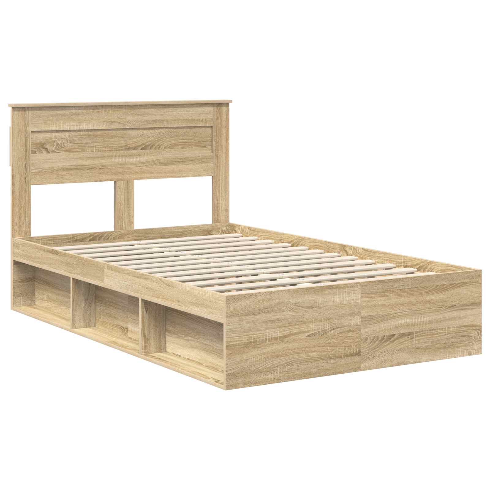 Bedframe met hoofdeinde Sonoma 120 x 190 cm Massief grenenhout is nu te koop bij PeponiXL, paradijselijk wonen!