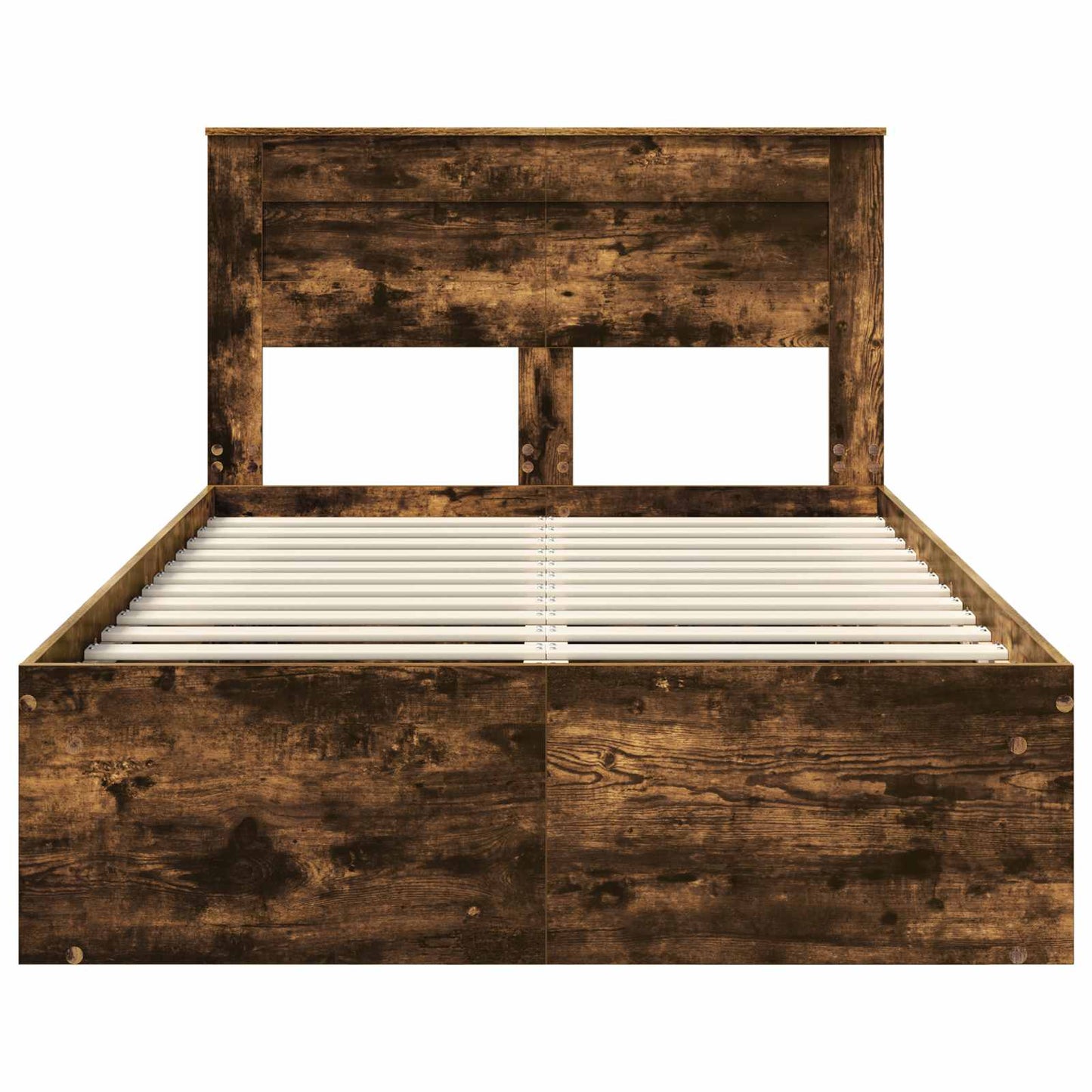 Bedframe Gerookt eiken 120 x 190 cm Massief grenenhout is nu te koop bij PeponiXL, paradijselijk wonen!