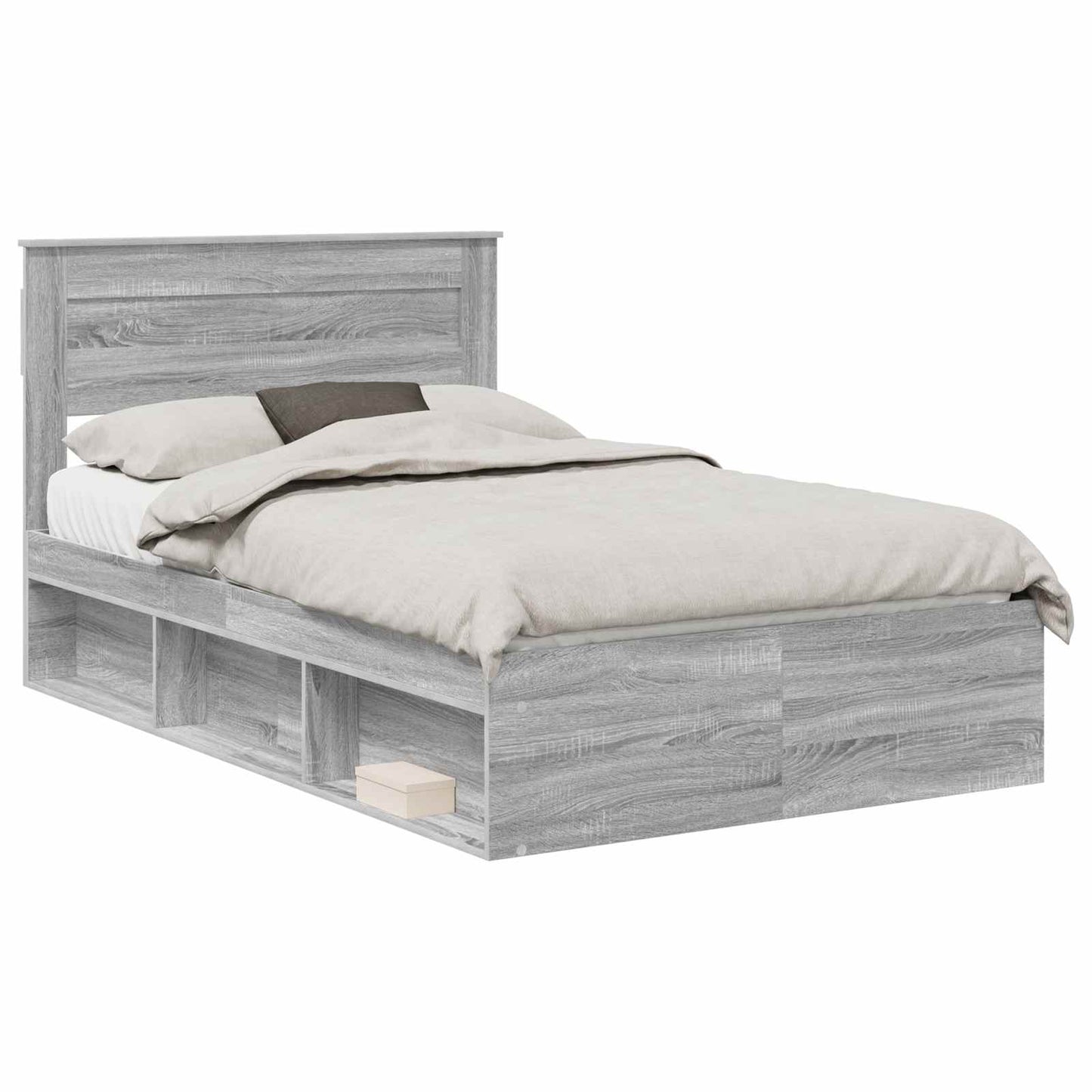 Bedframe Grijs Sonoma 120 x 190 cm Massief grenenhout is nu te koop bij PeponiXL, paradijselijk wonen!