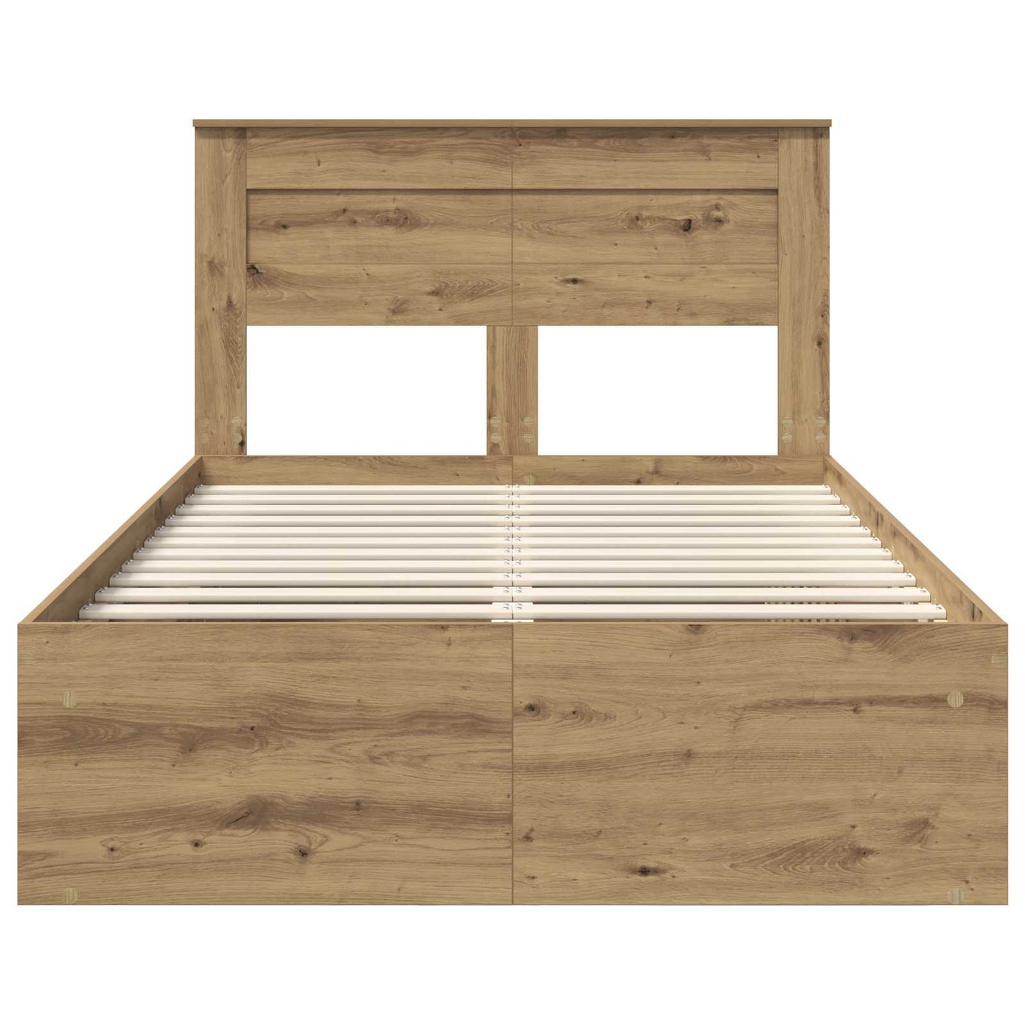 Bedframe Ambachtelijk eiken 120 x 190 cm Massief grenenhout is nu te koop bij PeponiXL, paradijselijk wonen!