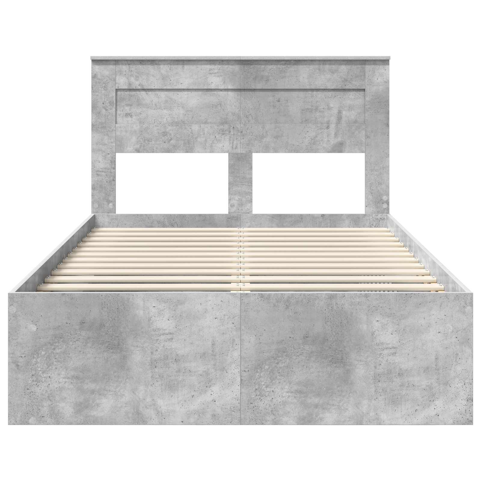 Bedframe met hoofdeinde Beton 120 x 200 cm Massief grenenhout is nu te koop bij PeponiXL, paradijselijk wonen!