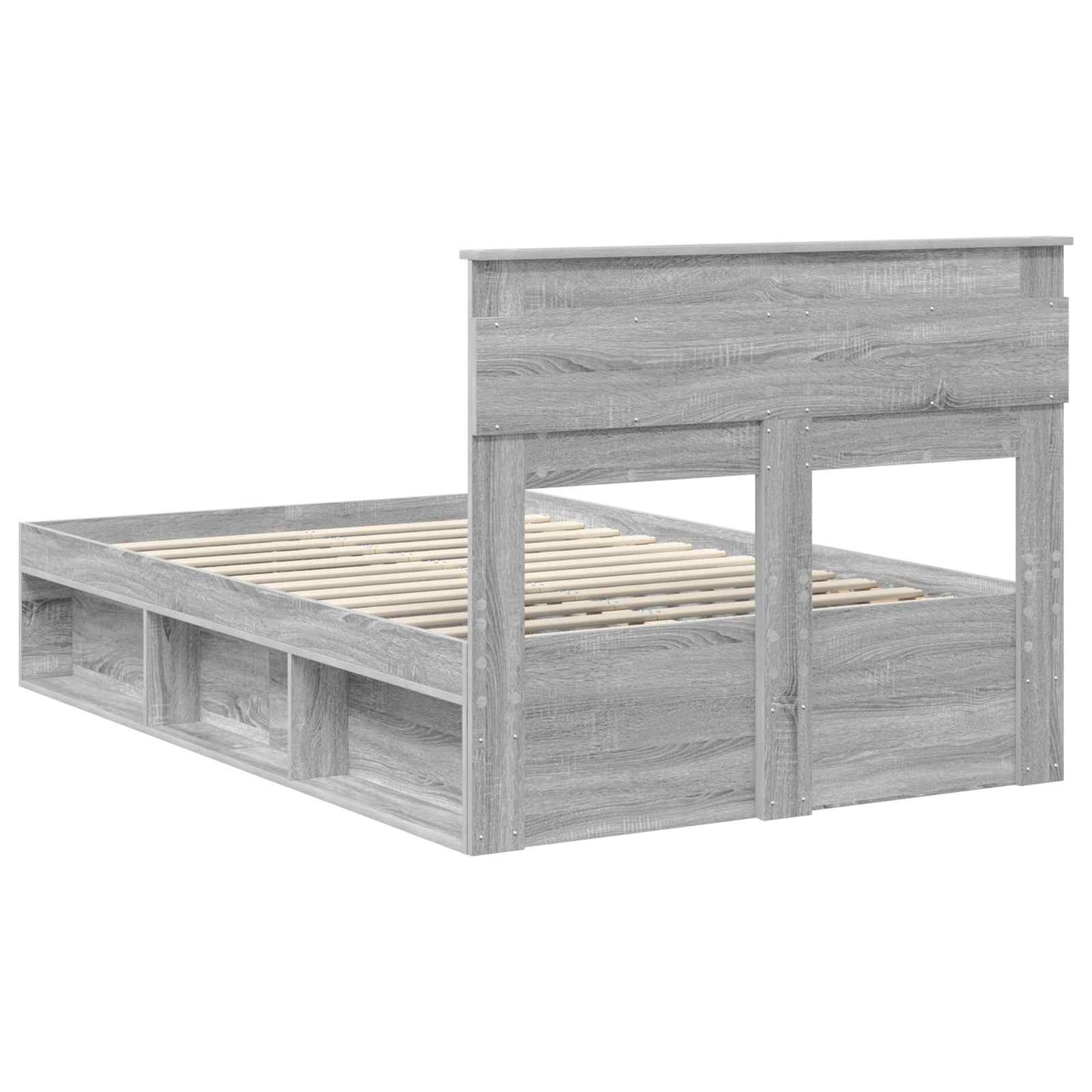 Bedframe Grijs Sonoma 120 x 200 cm Massief grenenhout is nu te koop bij PeponiXL, paradijselijk wonen!