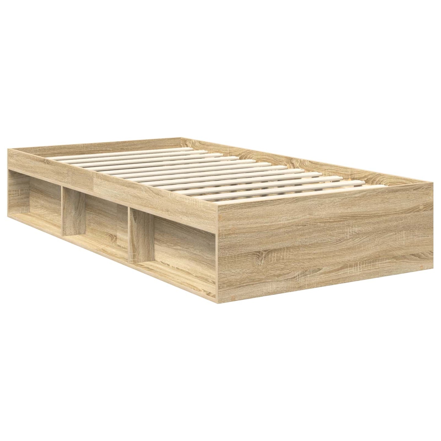 Bedframe met hoofdeinde Sonoma 100 x 200 cm Massief grenenhout is nu te koop bij PeponiXL, paradijselijk wonen!