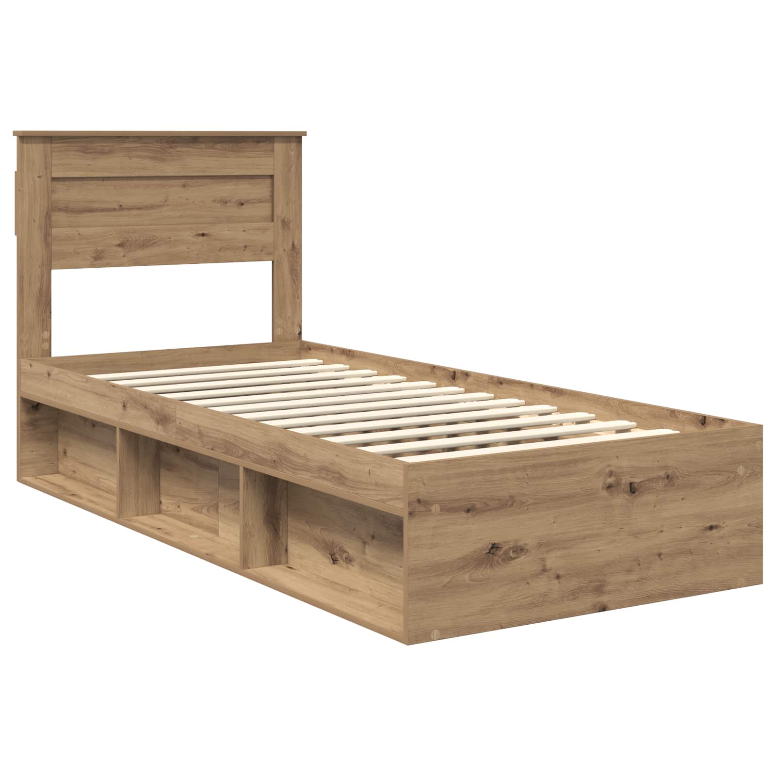 Bedframe Ambachtelijk eiken 100 x 200 cm Massief grenenhout is nu te koop bij PeponiXL, paradijselijk wonen!