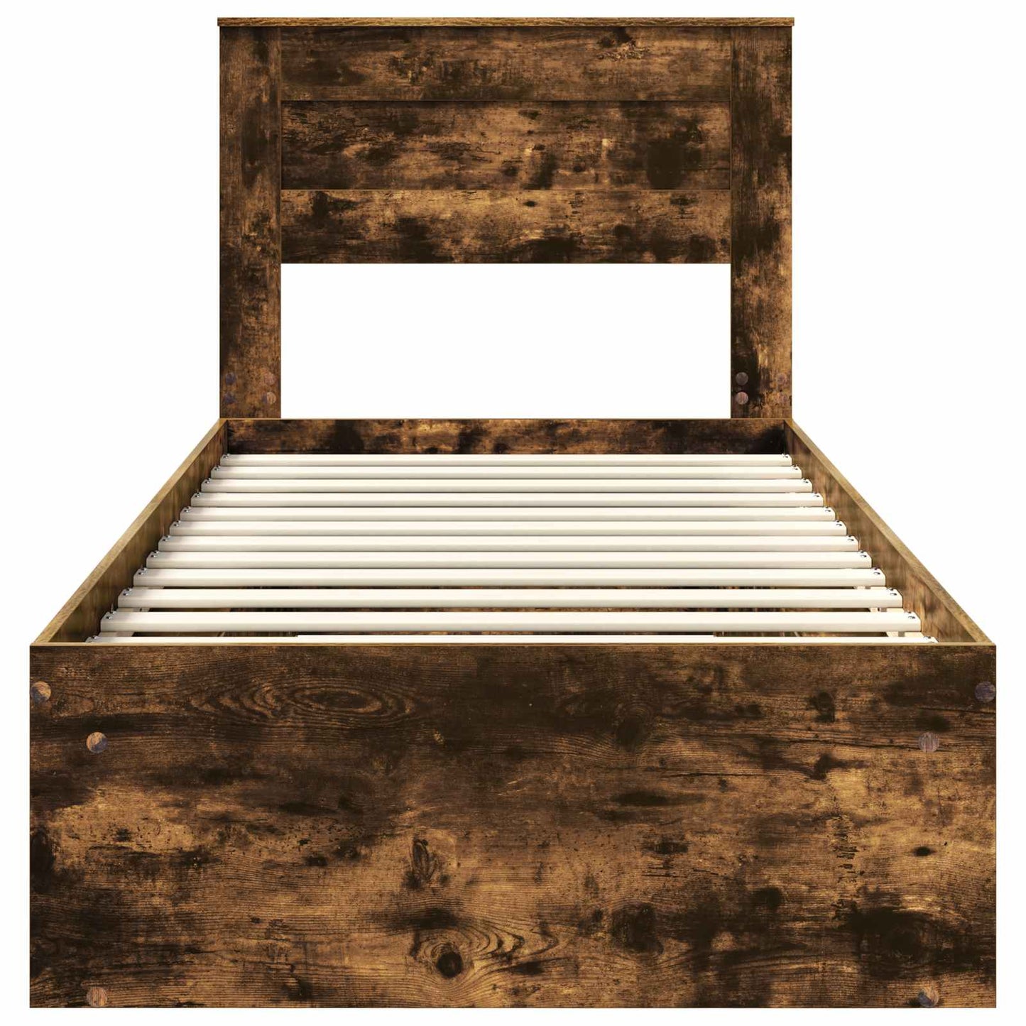 Bedframe Gerookt eiken 90 x 190 cm Massief grenenhout is nu te koop bij PeponiXL, paradijselijk wonen!