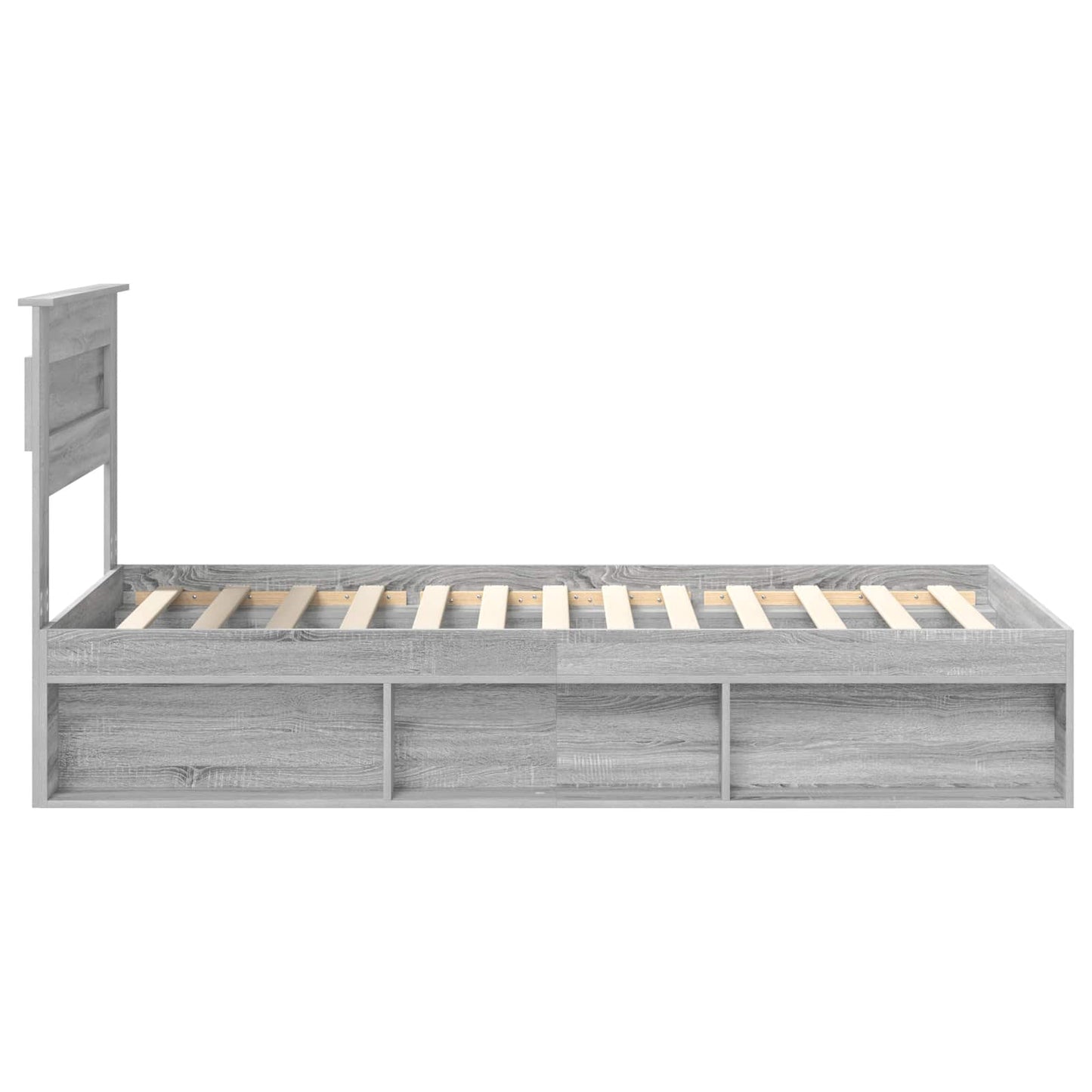 Bedframe Grijs Sonoma 75 x 190 cm Massief grenenhout is nu te koop bij PeponiXL, paradijselijk wonen!