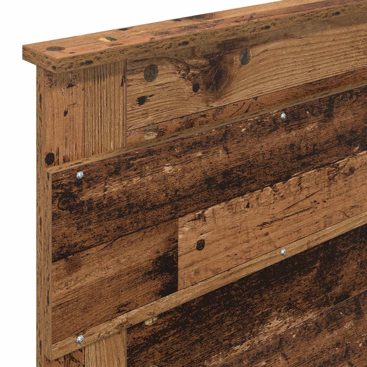 Bedframe met hoofdeinde Oudhout 75 x 190 cm Massief grenenhout is nu te koop bij PeponiXL, paradijselijk wonen!