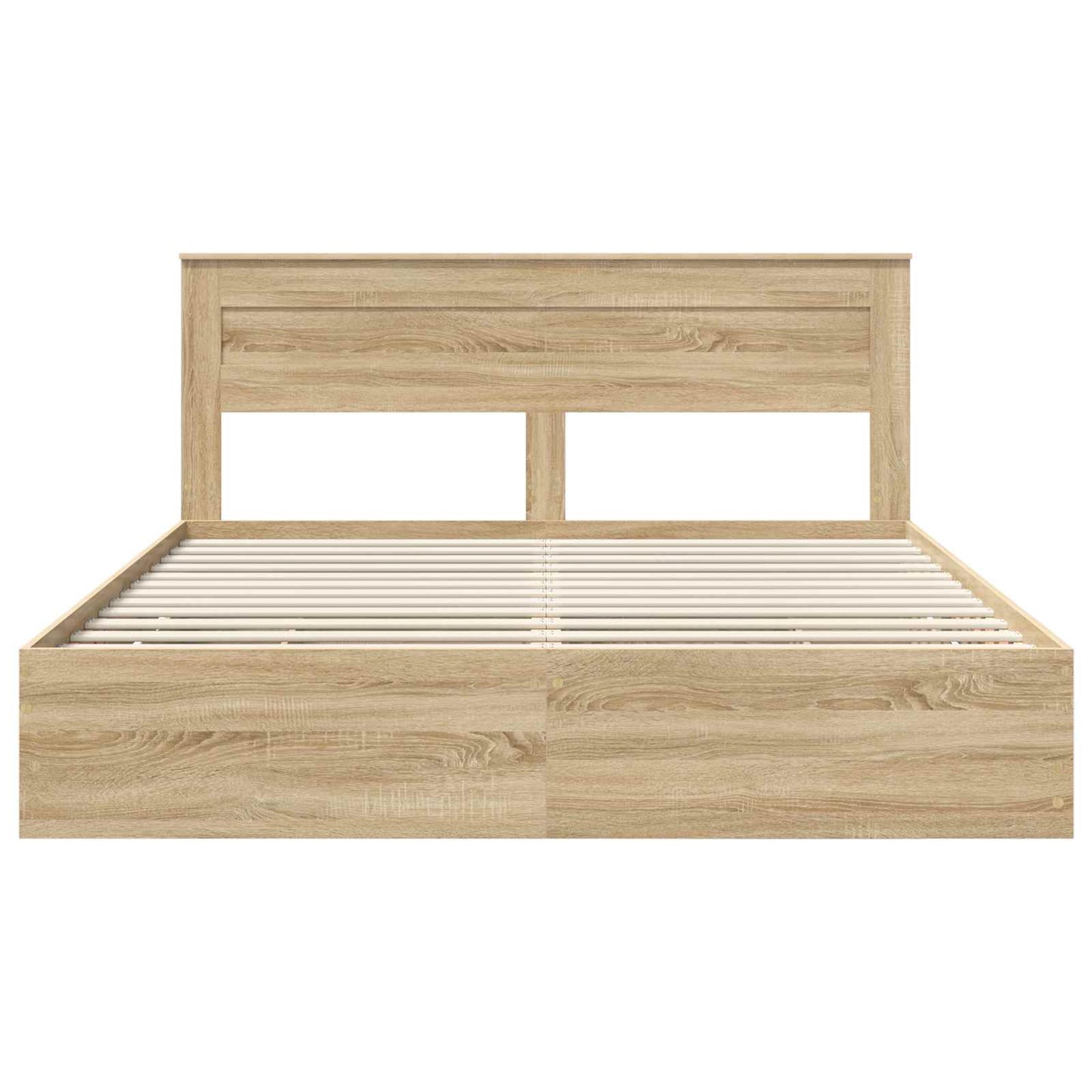 Bedframe met lade Sonoma Eiken 200 x 200 cm Ingenieurshout is nu te koop bij PeponiXL, paradijselijk wonen!