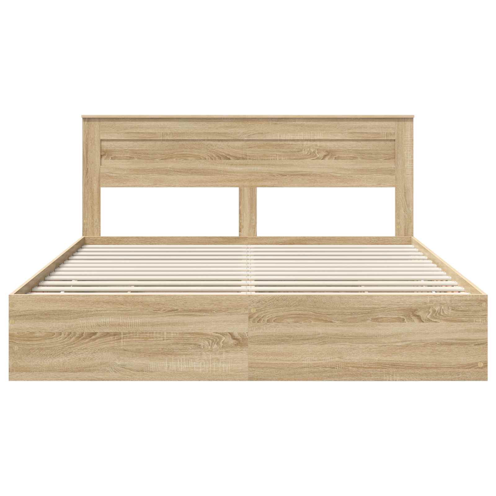 Bedframe met lade Sonoma Eiken 200 x 200 cm Ingenieurshout is nu te koop bij PeponiXL, paradijselijk wonen!