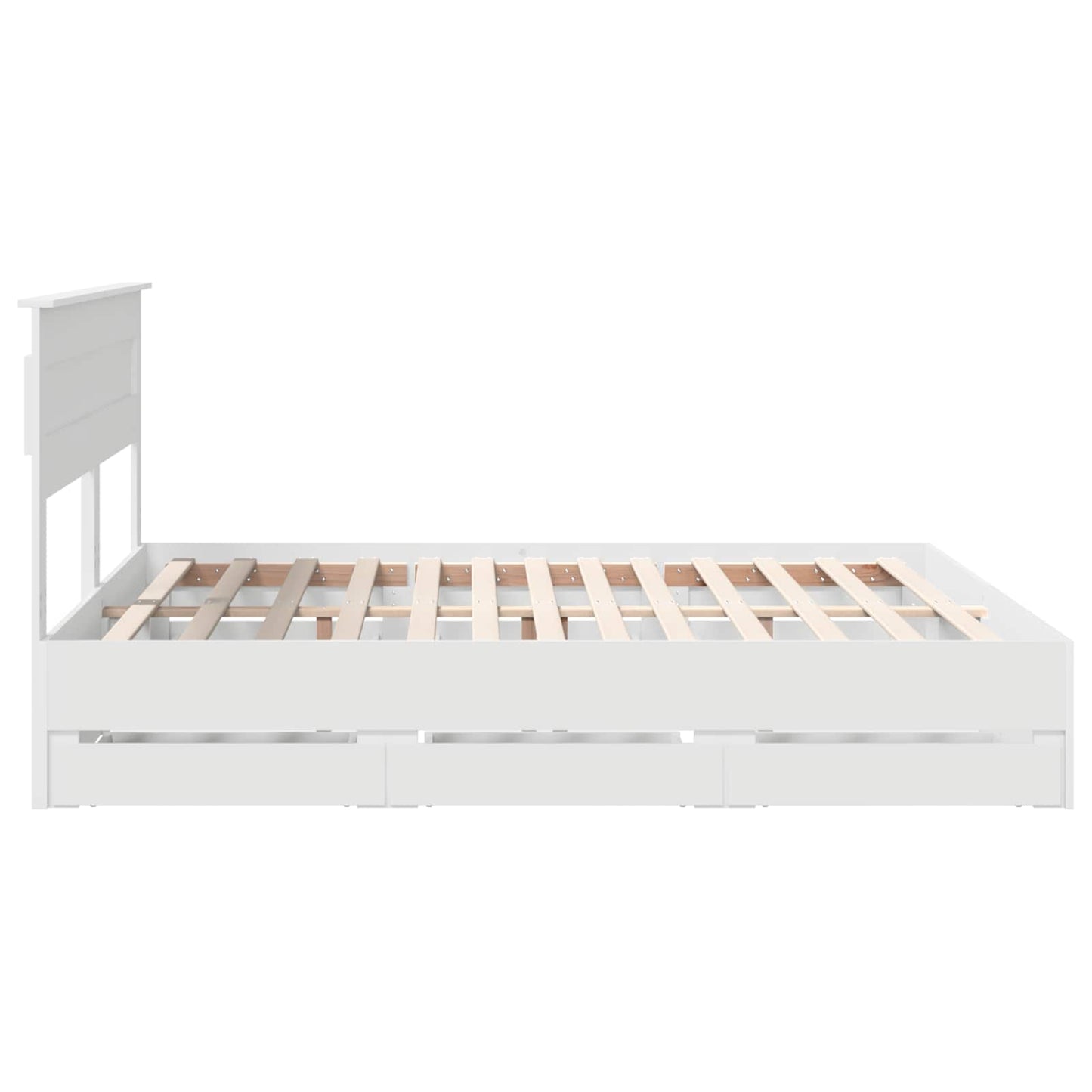 Bedframe met lade met opslag Wit 180 x 200 cm Ingenieurshout is nu te koop bij PeponiXL, paradijselijk wonen!