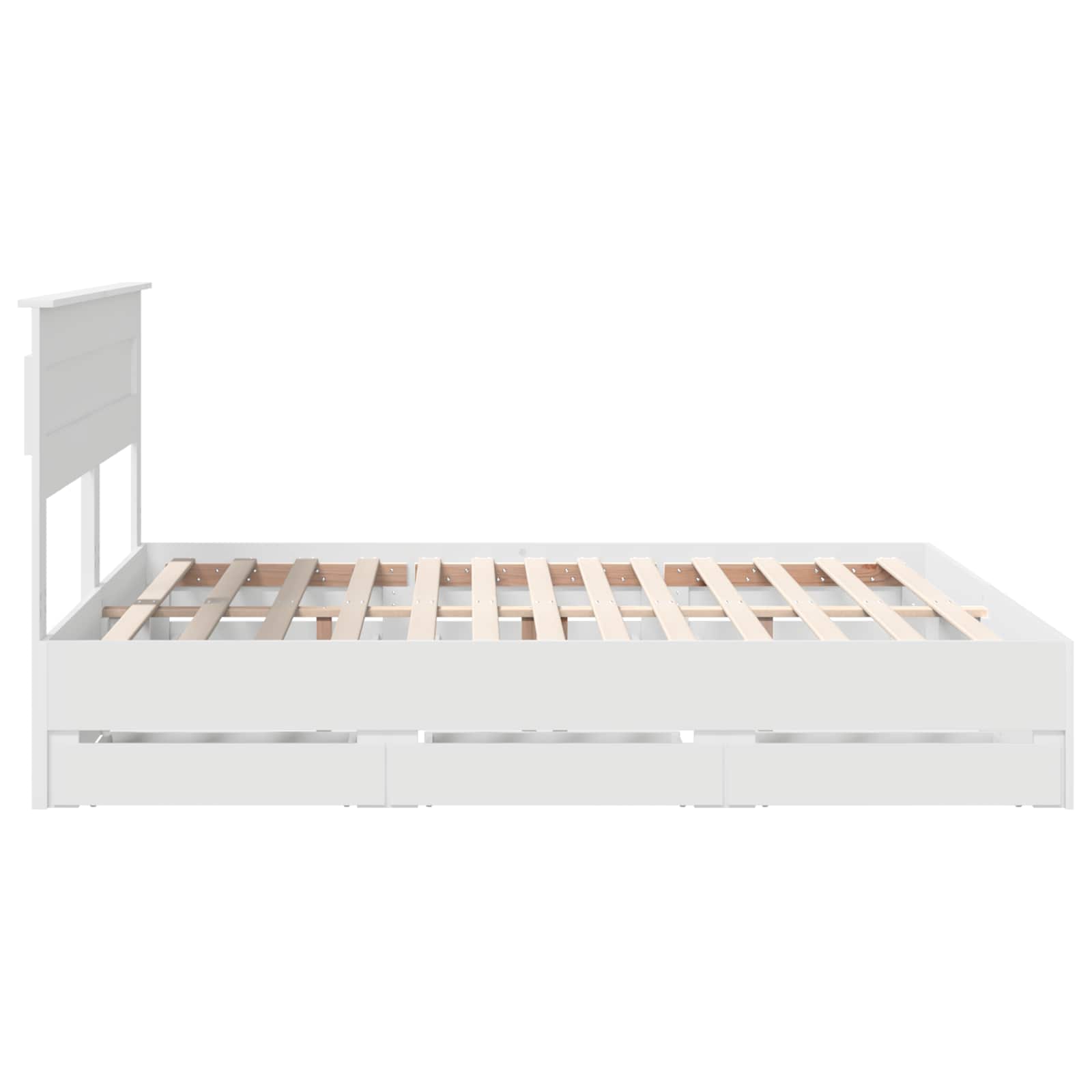 Bedframe met lade met opslag Wit 180 x 200 cm Ingenieurshout is nu te koop bij PeponiXL, paradijselijk wonen!