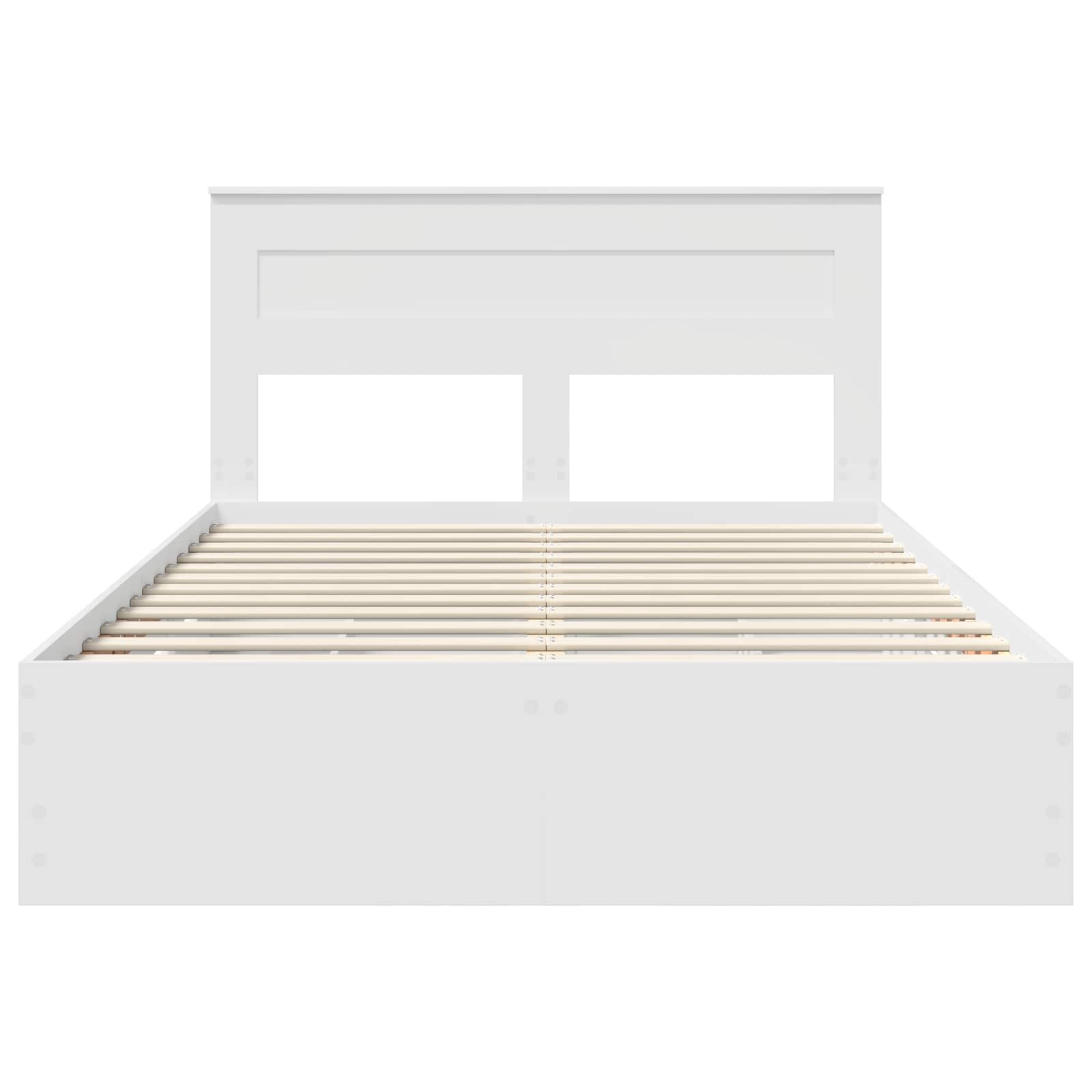 Bedframe met lade met opslag Wit 160 x 200 cm Ingenieurshout is nu te koop bij PeponiXL, paradijselijk wonen!