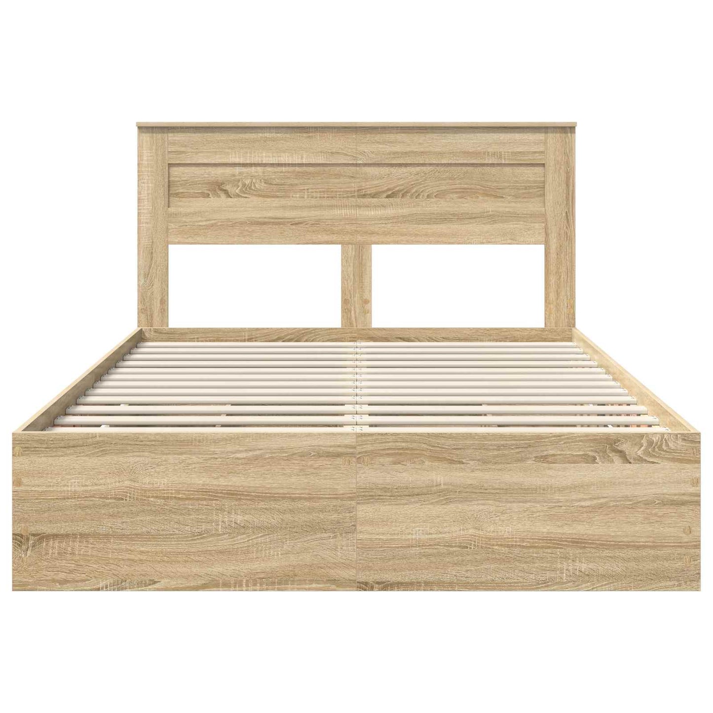 Bedframe met lade Sonoma Eiken 160 x 200 cm Ingenieurshout is nu te koop bij PeponiXL, paradijselijk wonen!