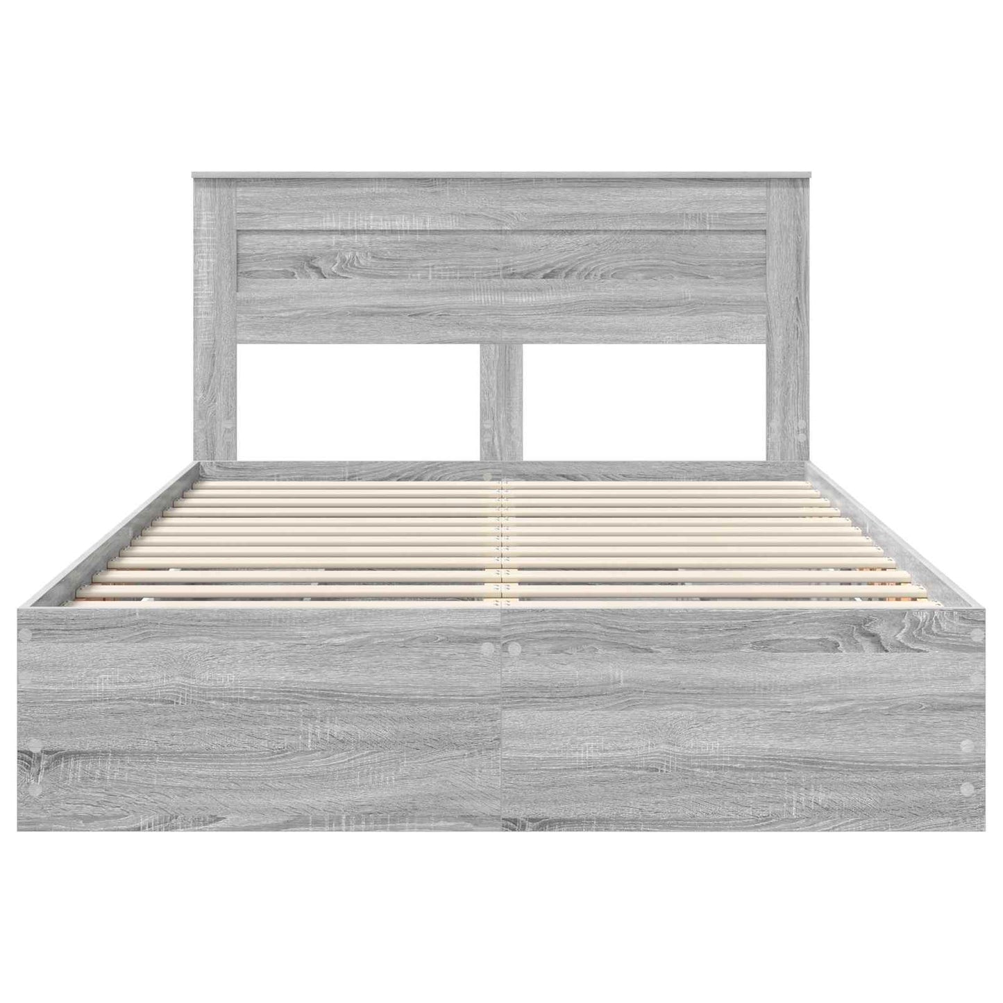 Bedframe met lade Grijs Sonoma 160 x 200 cm Ingenieurshout is nu te koop bij PeponiXL, paradijselijk wonen!