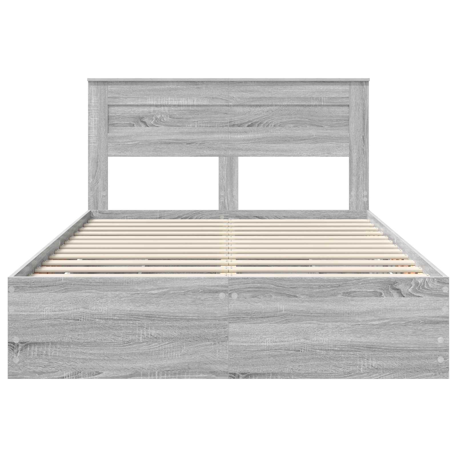 Bedframe met lade Grijs Sonoma 150 x 200 cm Ingenieurshout is nu te koop bij PeponiXL, paradijselijk wonen!