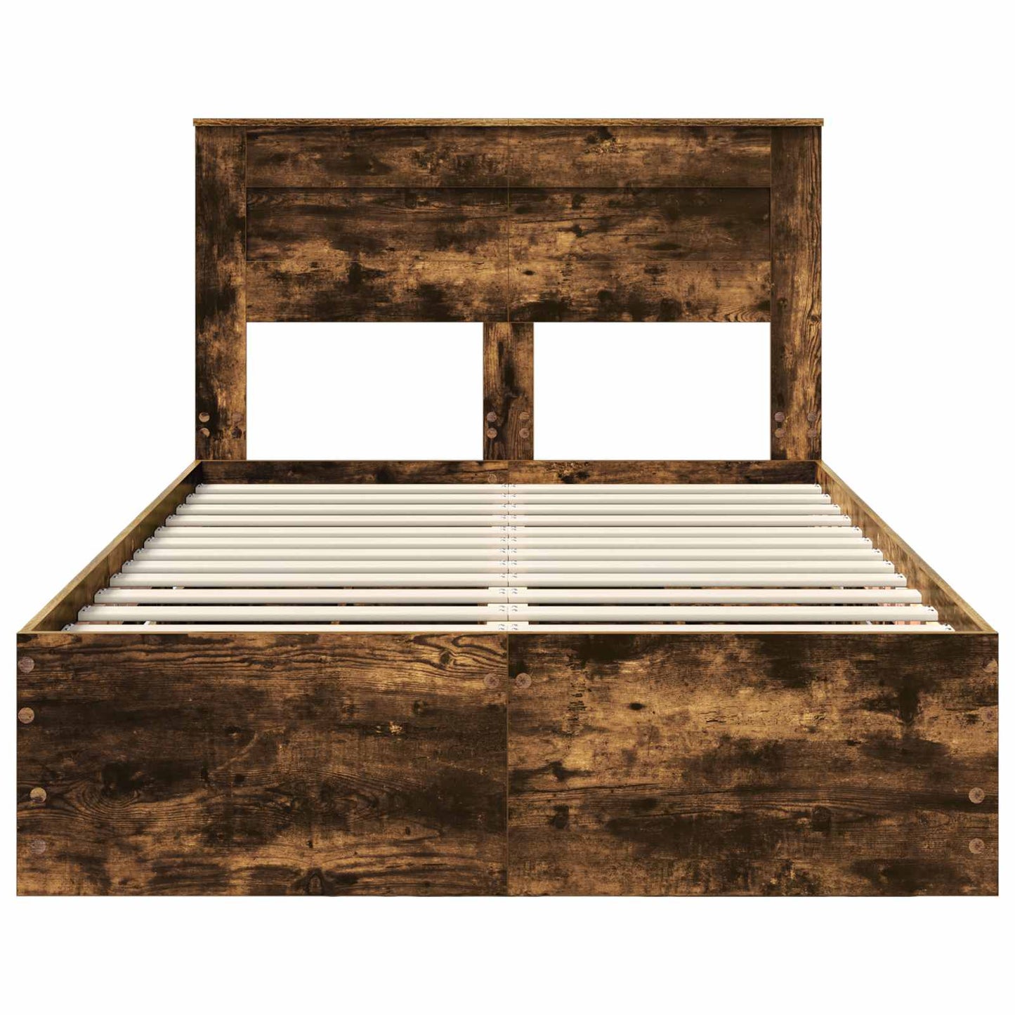 Bedframe met lade Gerookt eiken 135 x 190 cm Ingenieurshout is nu te koop bij PeponiXL, paradijselijk wonen!