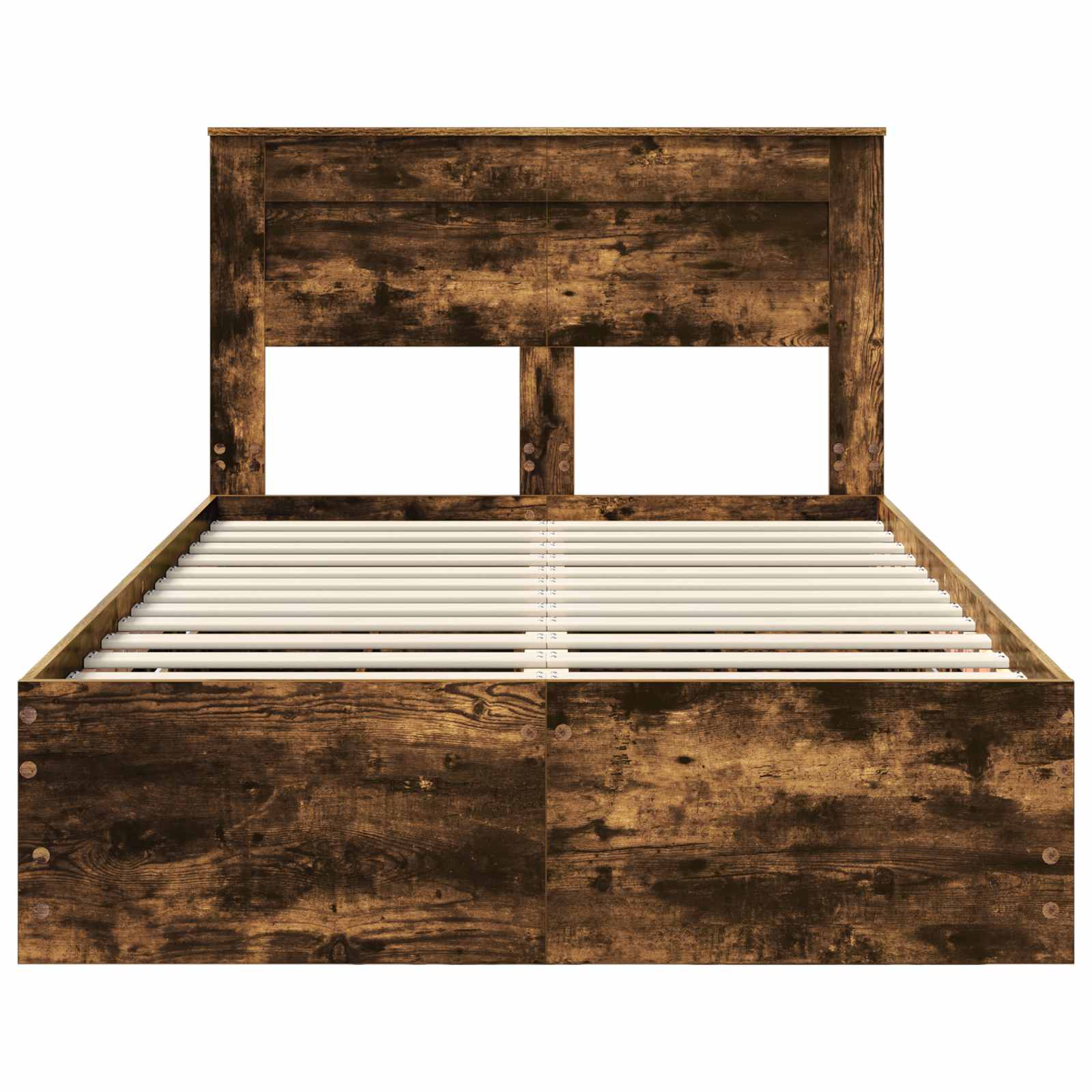 Bedframe met lade Gerookt eiken 135 x 190 cm Ingenieurshout is nu te koop bij PeponiXL, paradijselijk wonen!