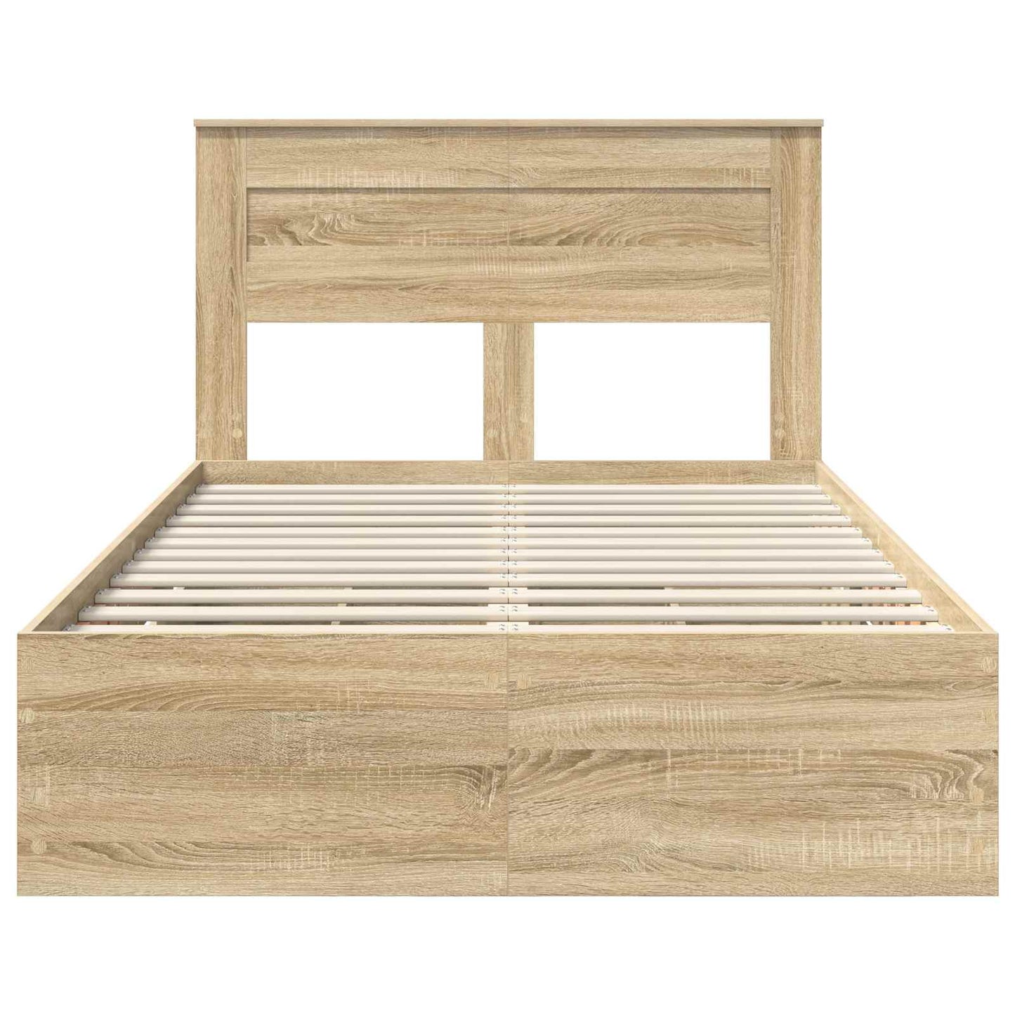 Bedframe met lade Sonoma Eiken 120 x 190 cm Ingenieurshout is nu te koop bij PeponiXL, paradijselijk wonen!