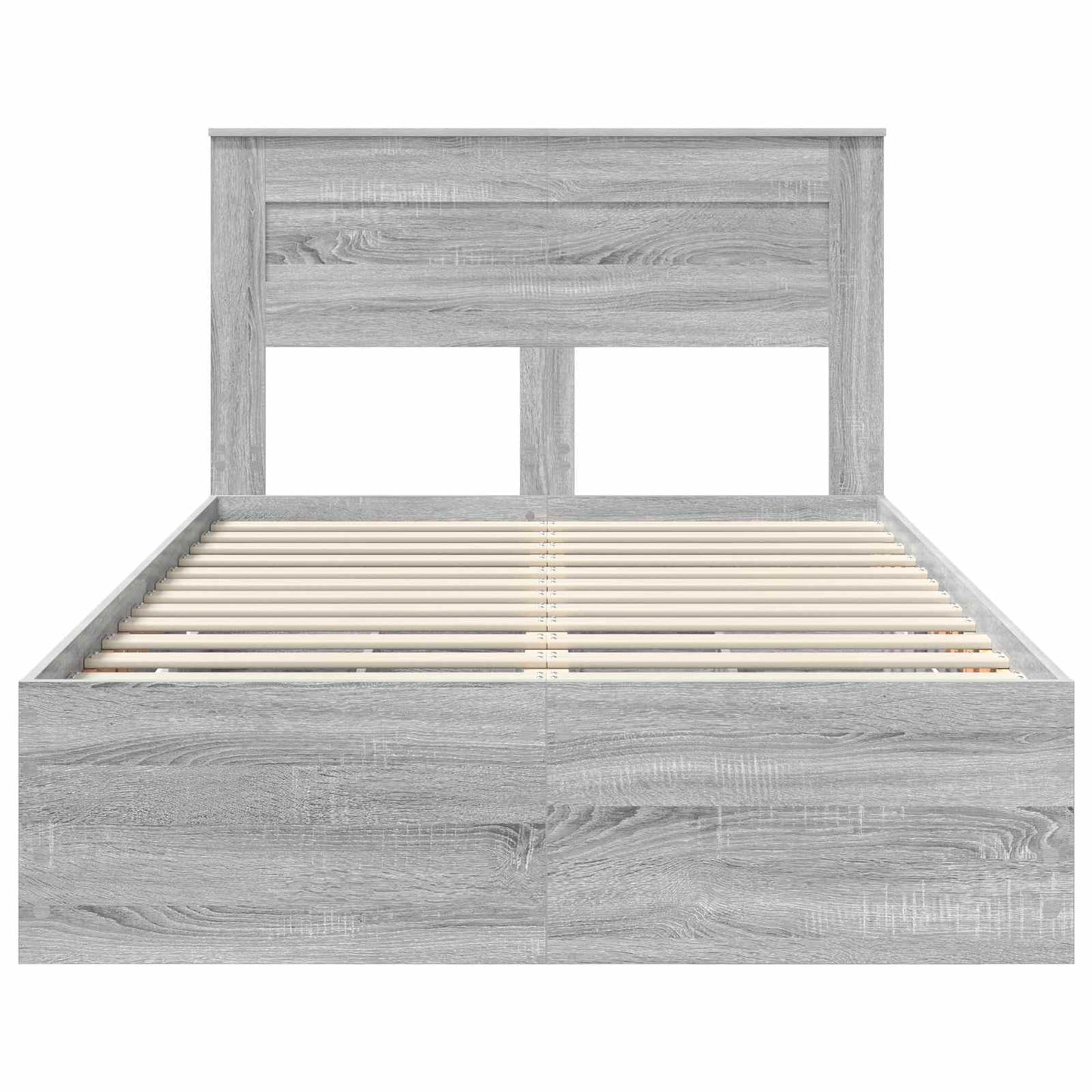 Bedframe met lade Grijs Sonoma 120 x 190 cm Ingenieurshout is nu te koop bij PeponiXL, paradijselijk wonen!