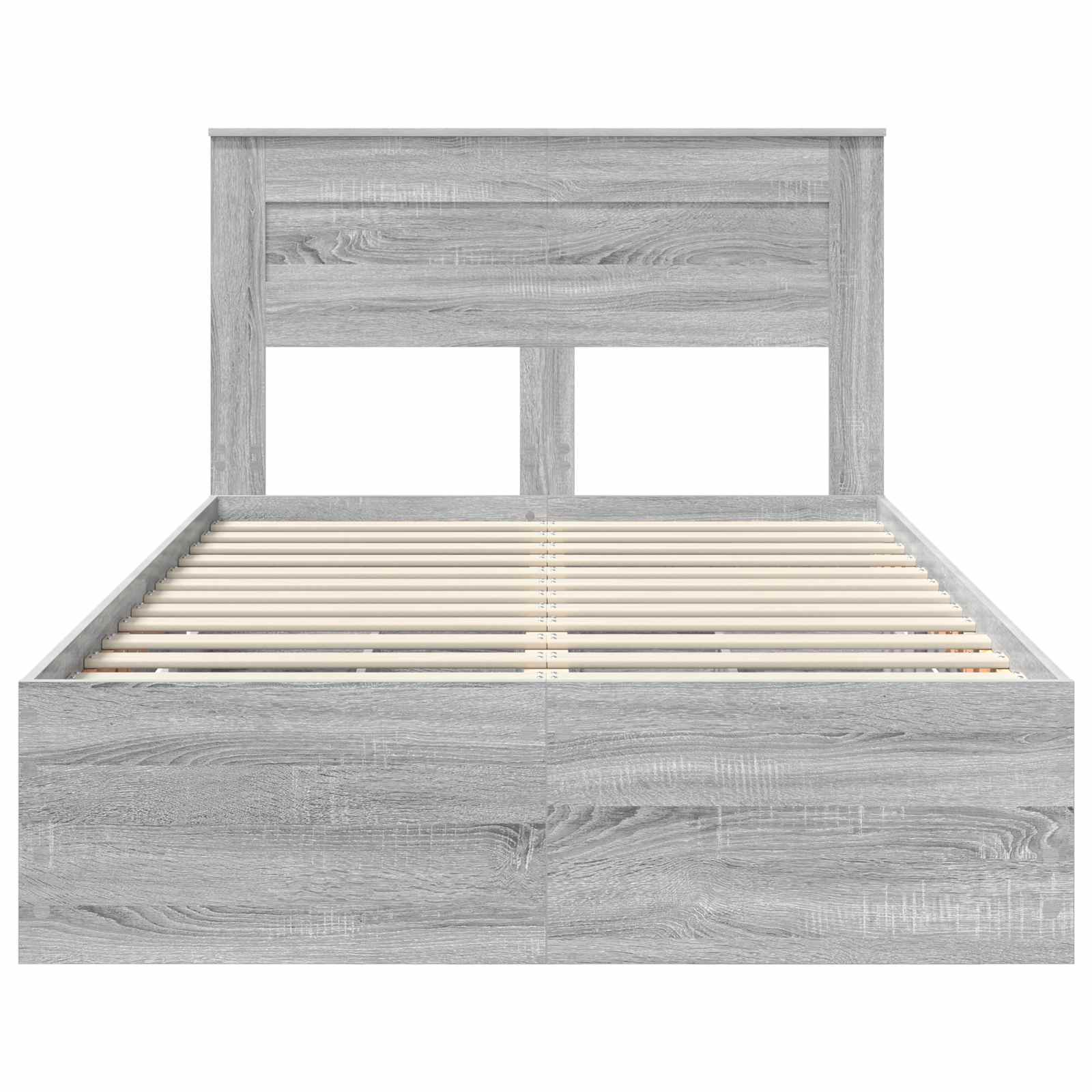 Bedframe met lade Grijs Sonoma 120 x 190 cm Ingenieurshout is nu te koop bij PeponiXL, paradijselijk wonen!