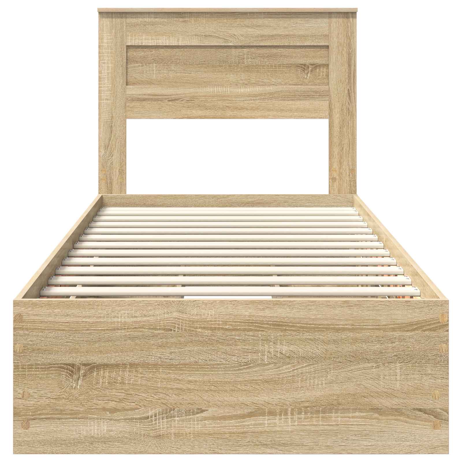 Bedframe met lade Sonoma Eiken 100 x 200 cm Ingenieurshout is nu te koop bij PeponiXL, paradijselijk wonen!