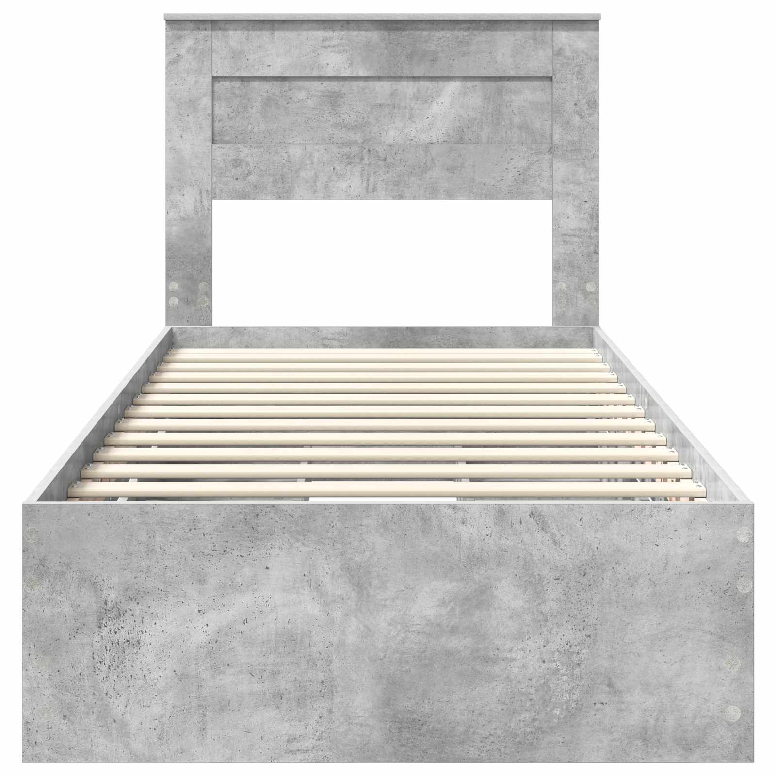 Bedframe met lade Beton Grijs 90 x 200 cm Ingenieurshout is nu te koop bij PeponiXL, paradijselijk wonen!