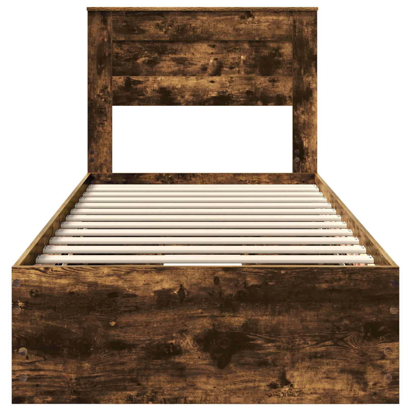 Bedframe met lade Gerookt eiken 75 x 190 cm Ingenieurshout is nu te koop bij PeponiXL, paradijselijk wonen!