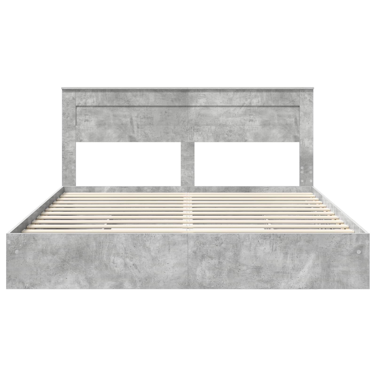 Opslag bed met hoofdeinde Beton Grijs 200 x 200 cm Bewerkt hout is nu te koop bij PeponiXL, paradijselijk wonen!