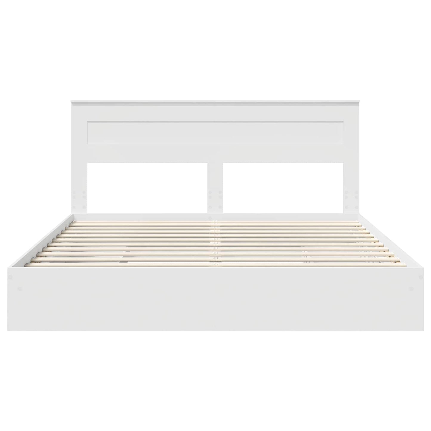 Opslag bed met hoofdeinde Wit 180 x 200 cm Bewerkt hout is nu te koop bij PeponiXL, paradijselijk wonen!