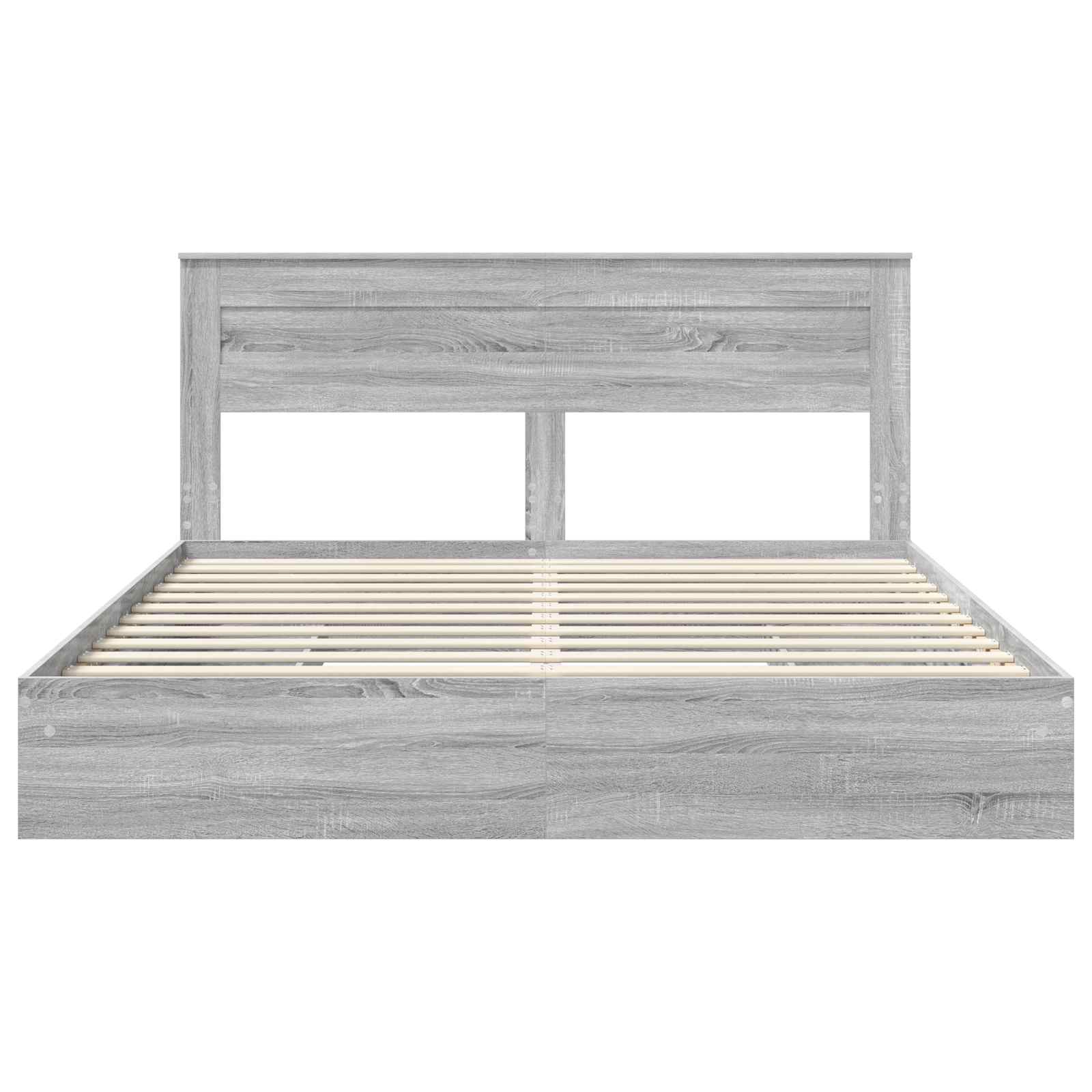 Opslag bed met lade Grijs Sonoma 180 x 200 cm Bewerkt hout is nu te koop bij PeponiXL, paradijselijk wonen!